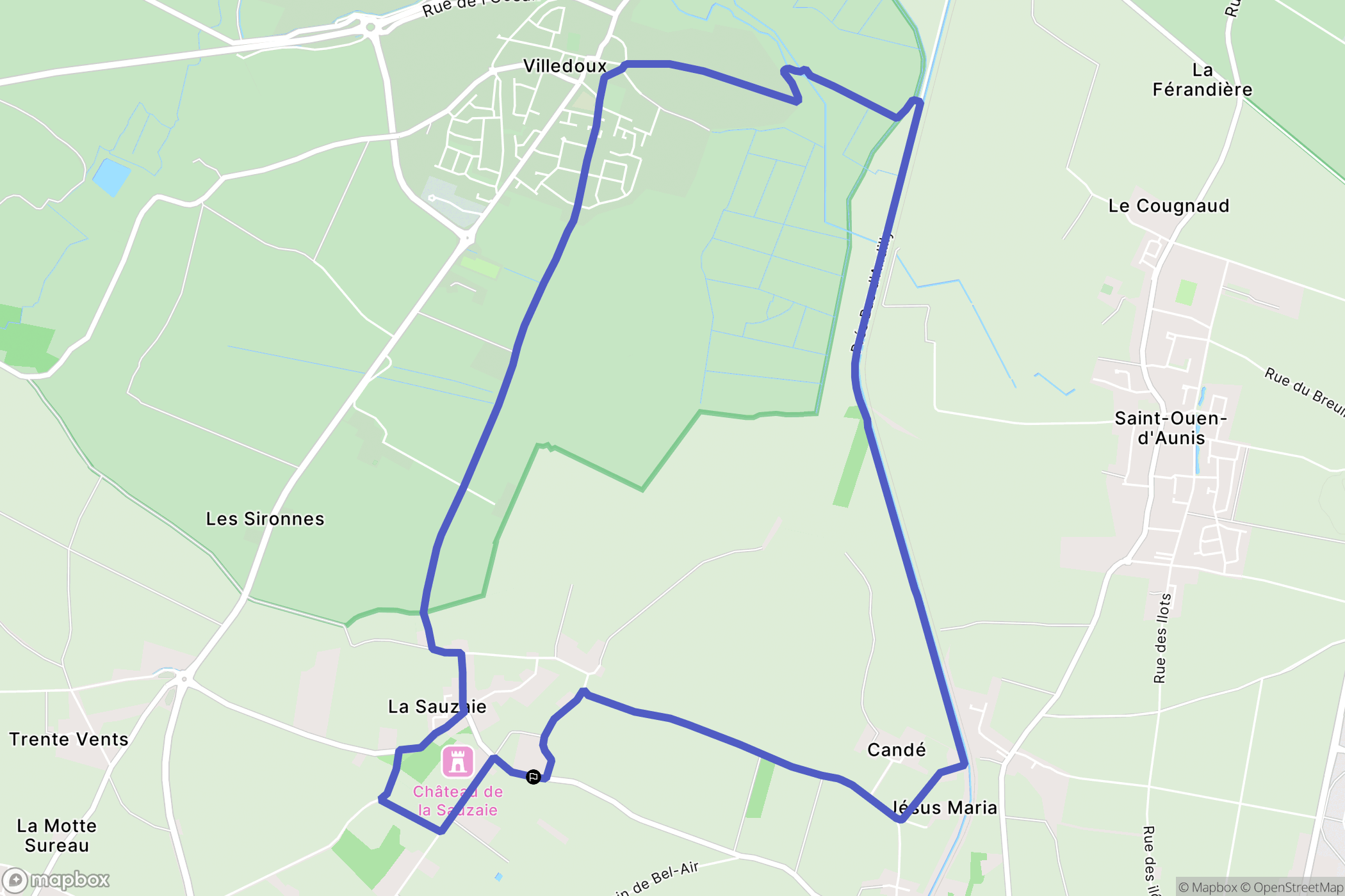Saint-Xandre : carte du parcours de randonnée - France