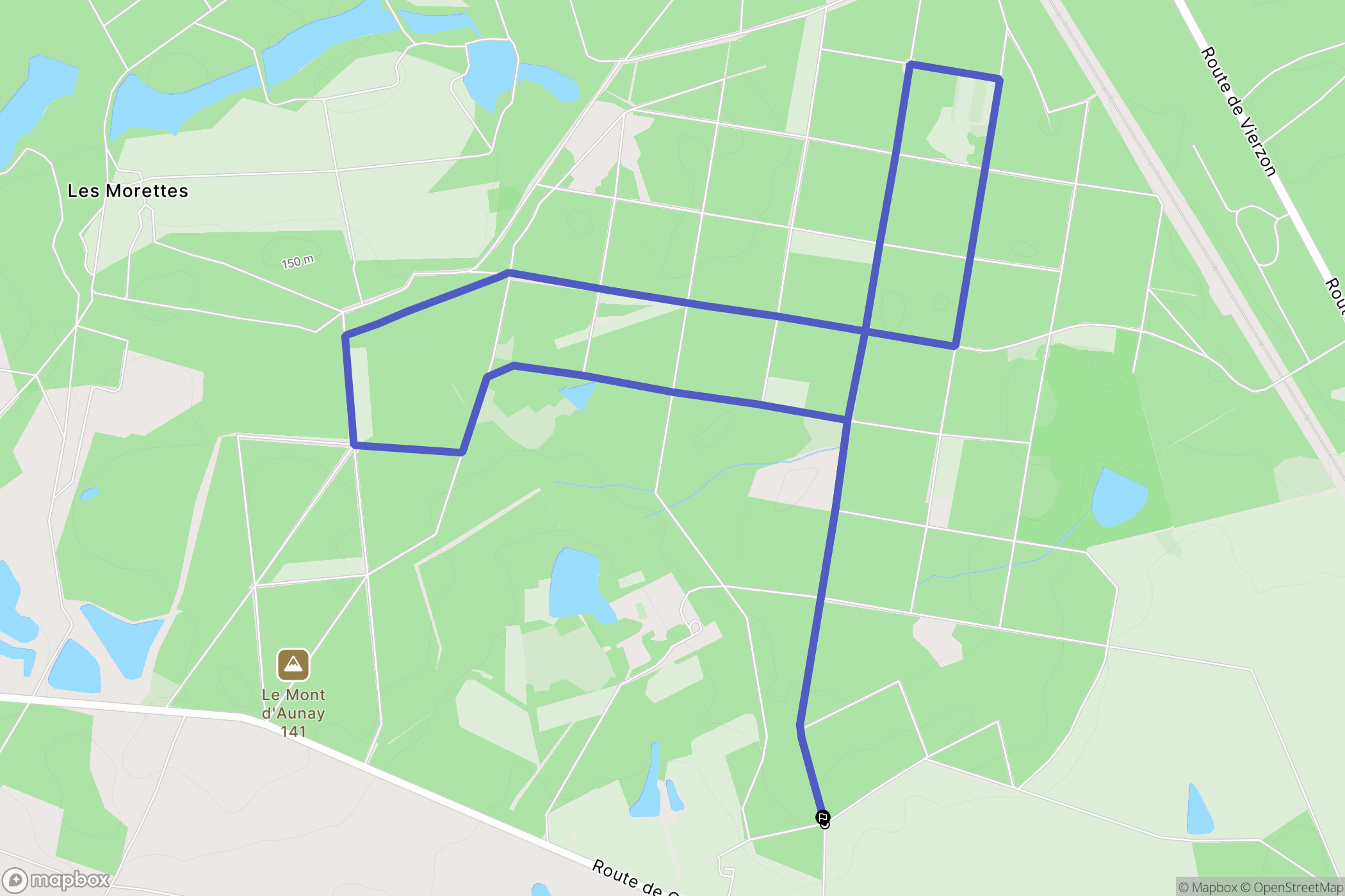 Lamotte-Beuvron : carte du parcours de randonnée - France