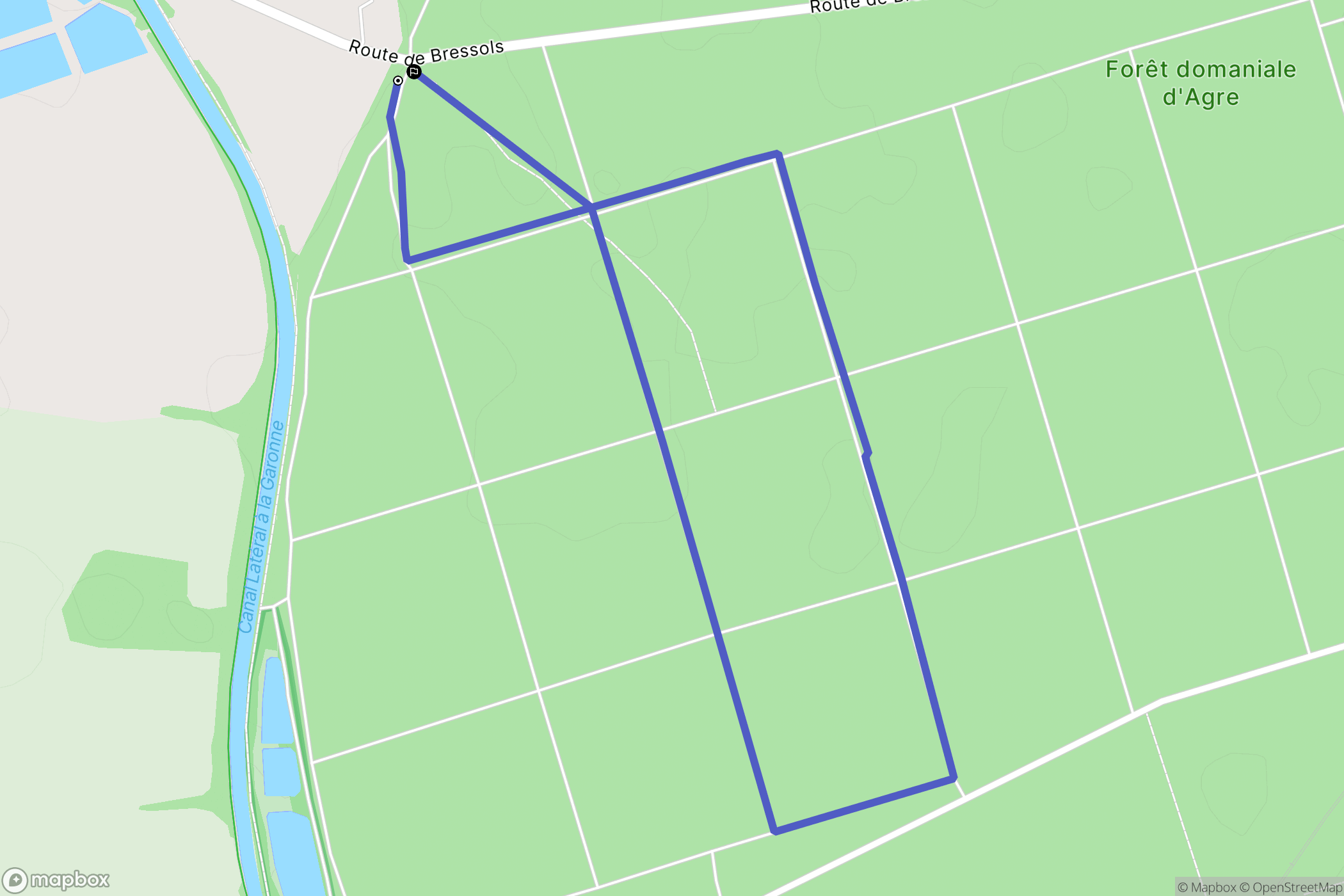 Montech : carte du parcours de randonnée - France
