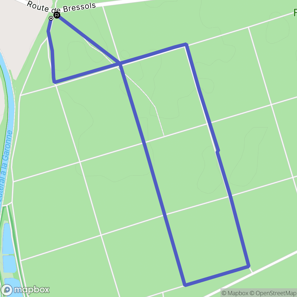 Montech : carte du parcours de randonnée - France