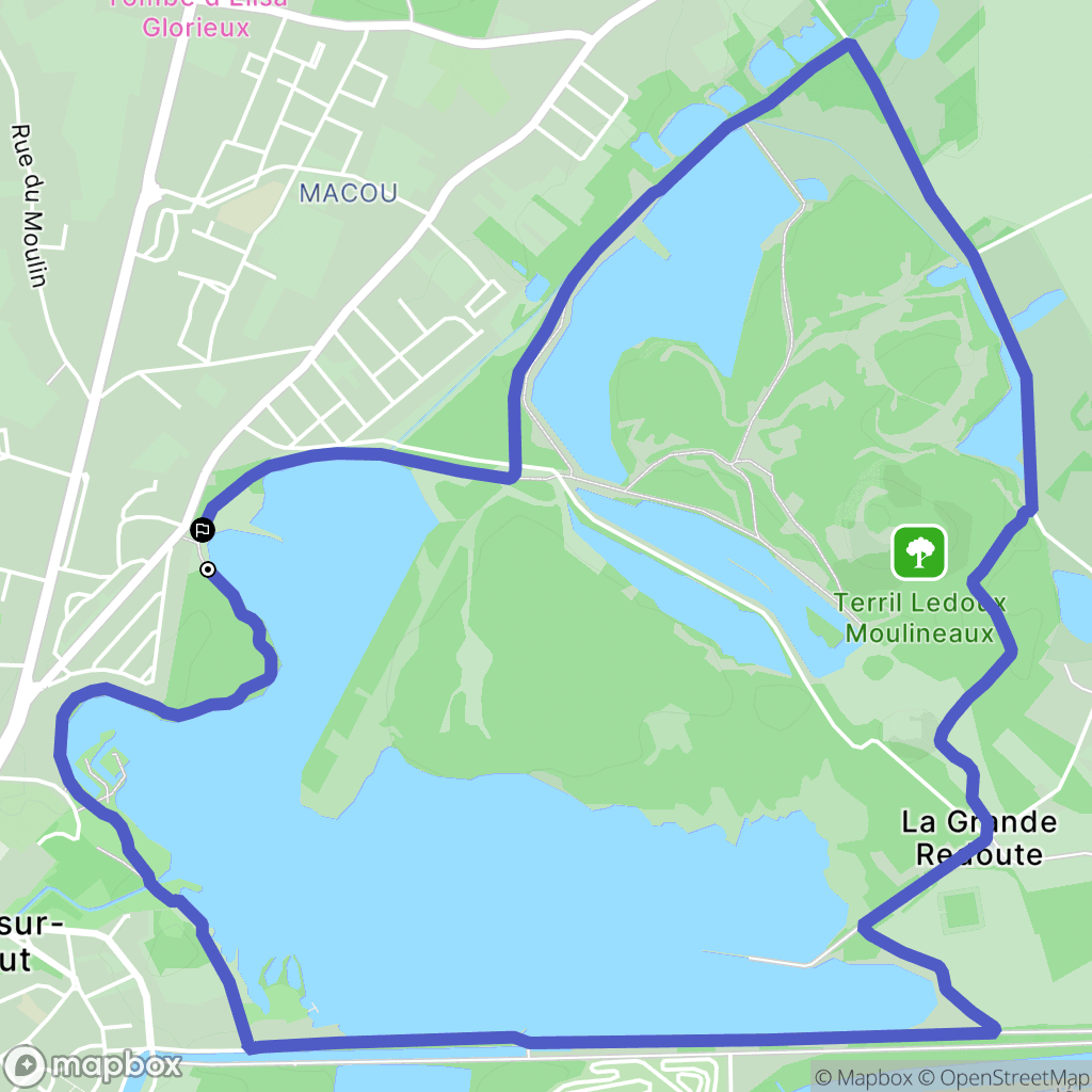 Condé-sur-l'Escaut : carte du parcours de randonnée - France
