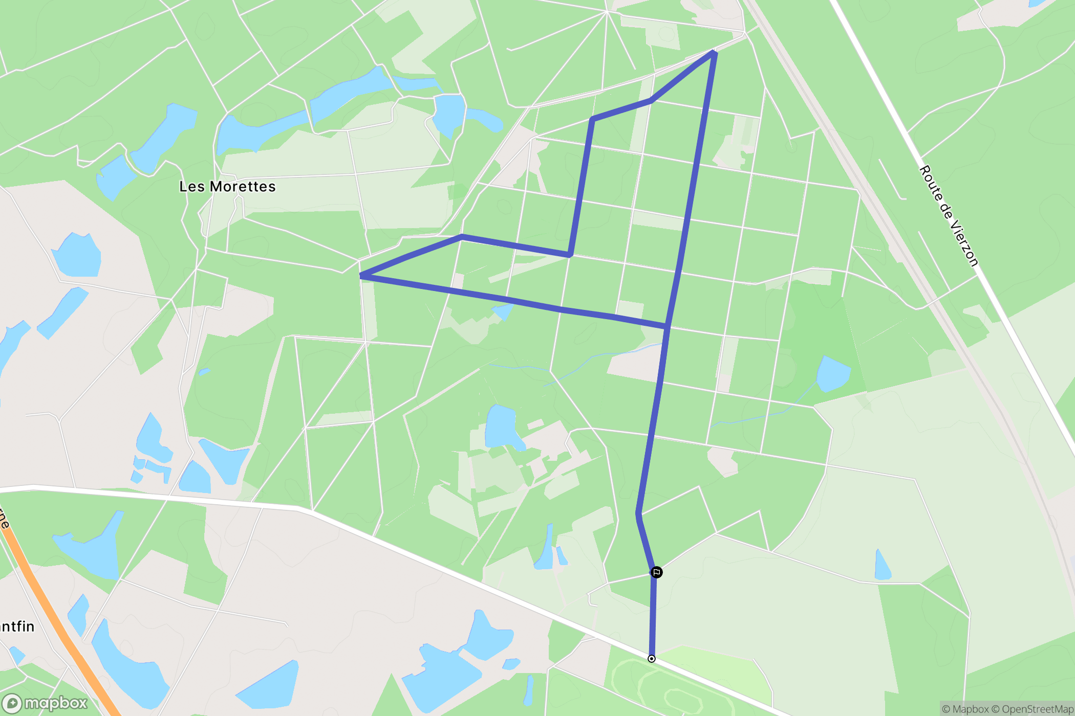 Lamotte-Beuvron : carte du parcours de randonnée - France
