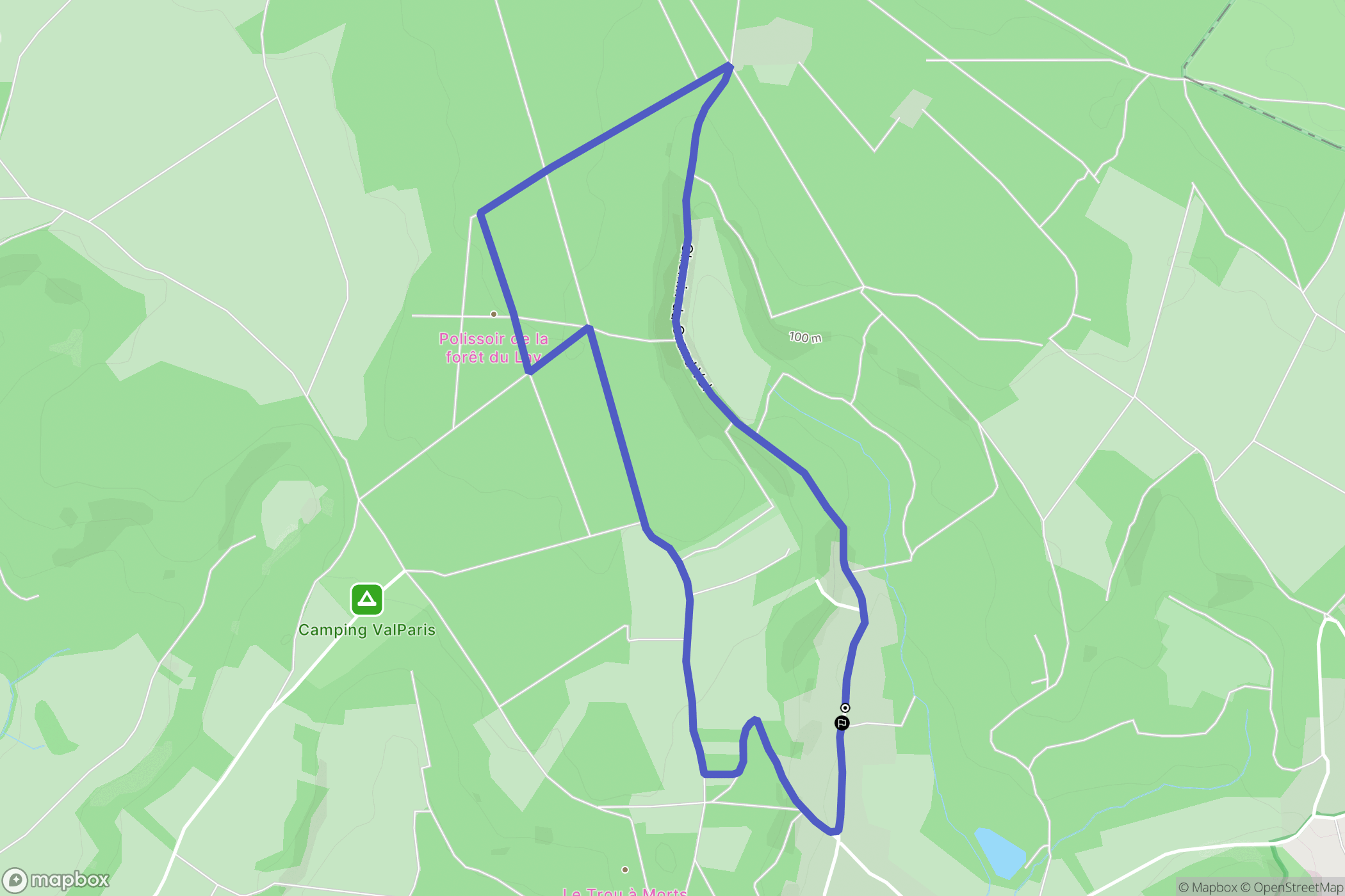 Parmain : carte du parcours de randonnée - France