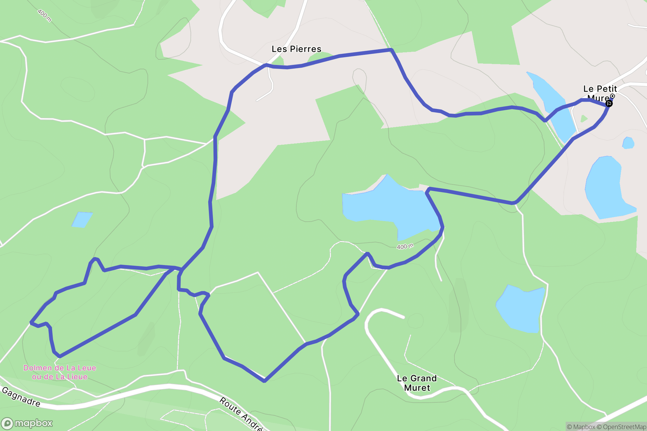 Ambazac : carte du parcours de randonnée - France