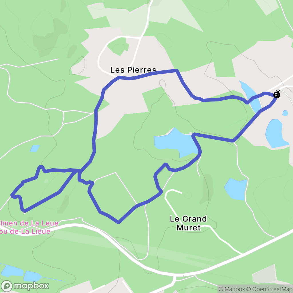 Ambazac : carte du parcours de randonnée - France