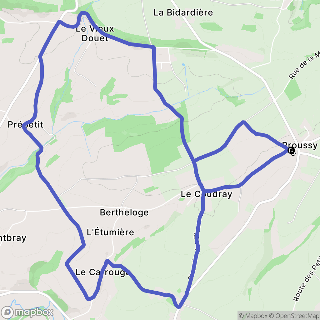 Condé-en-Normandie : carte du parcours de randonnée - France
