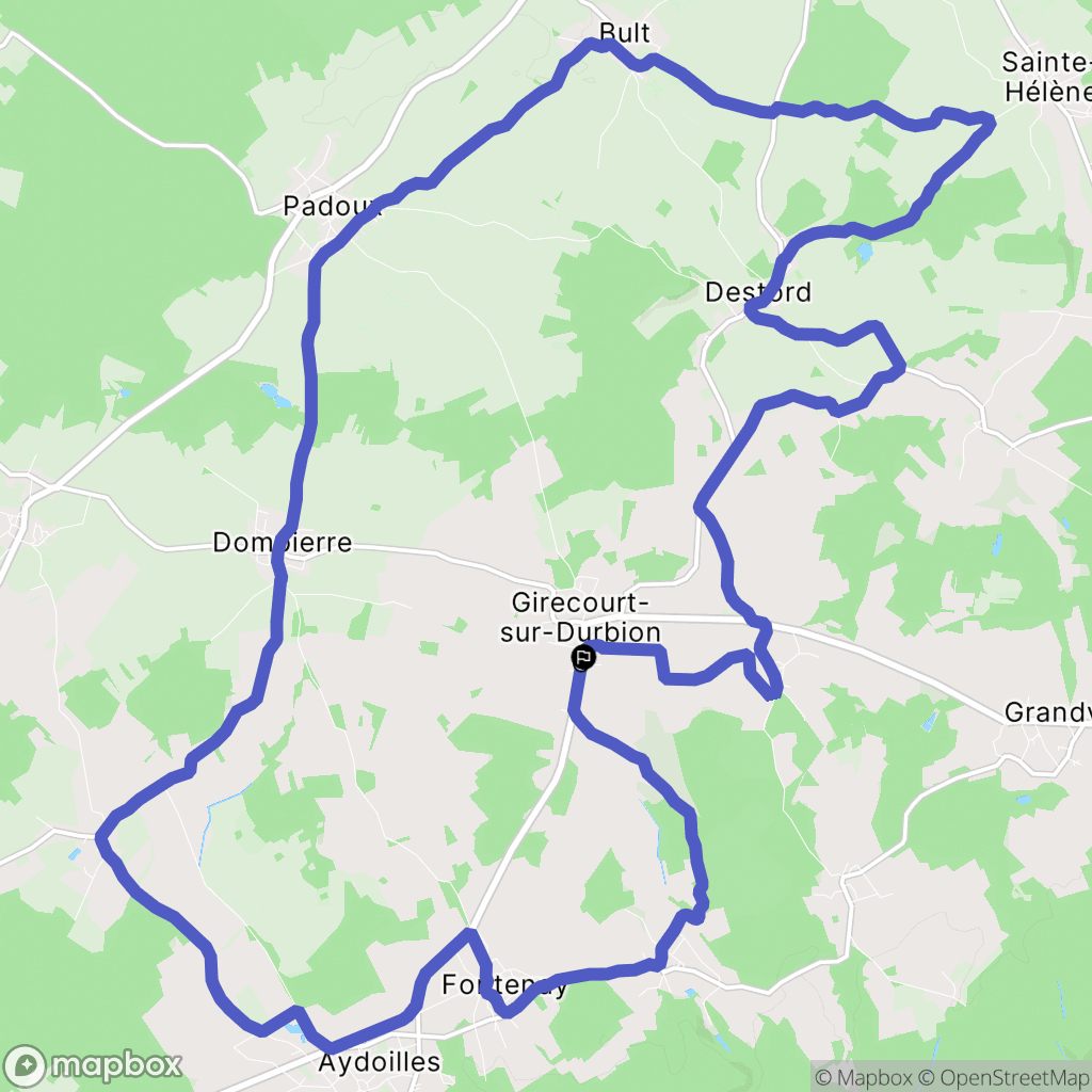 Girecourt-sur-Durbion : carte du parcours de randonnée - France