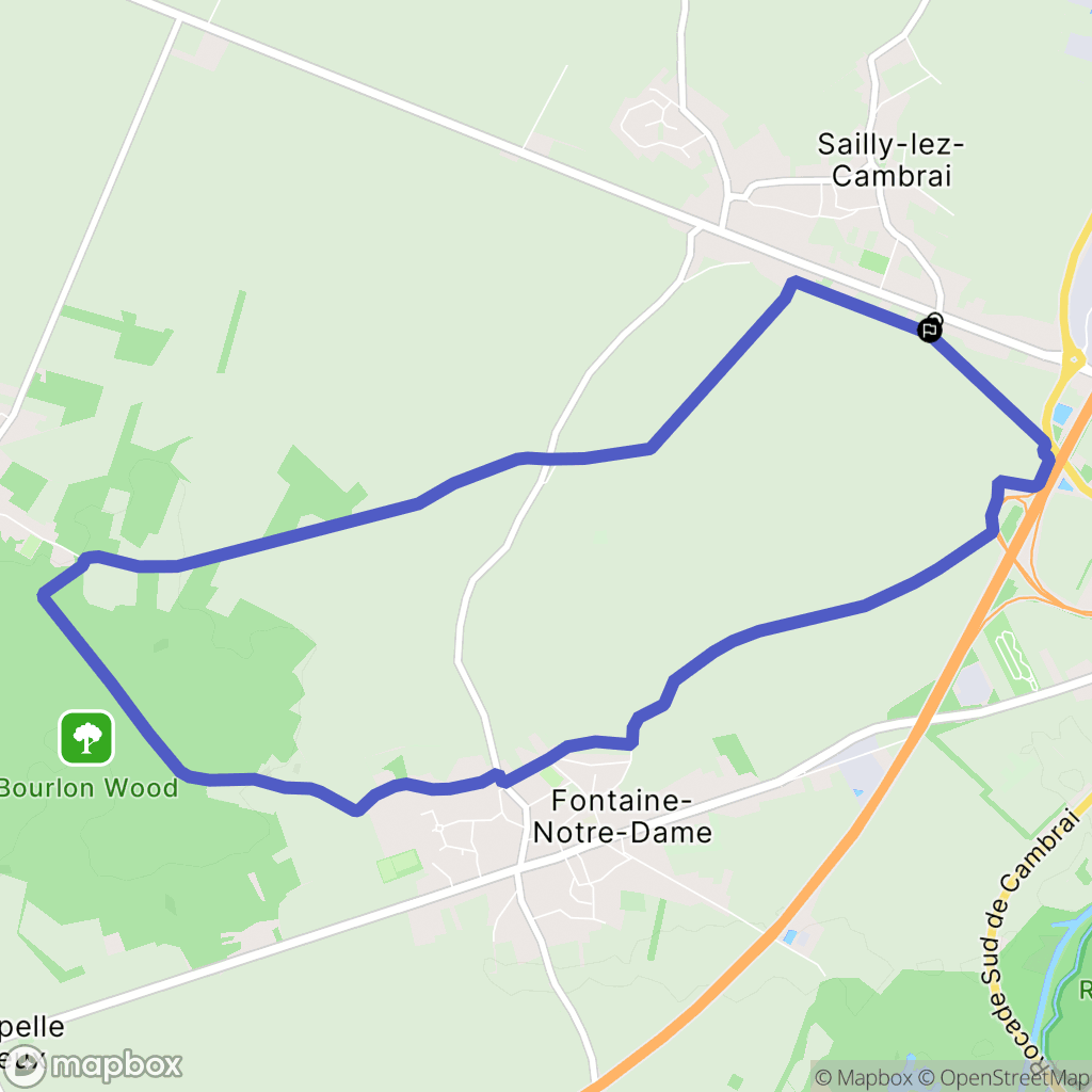 Raillencourt-Sainte-Olle : carte du parcours de randonnée - France