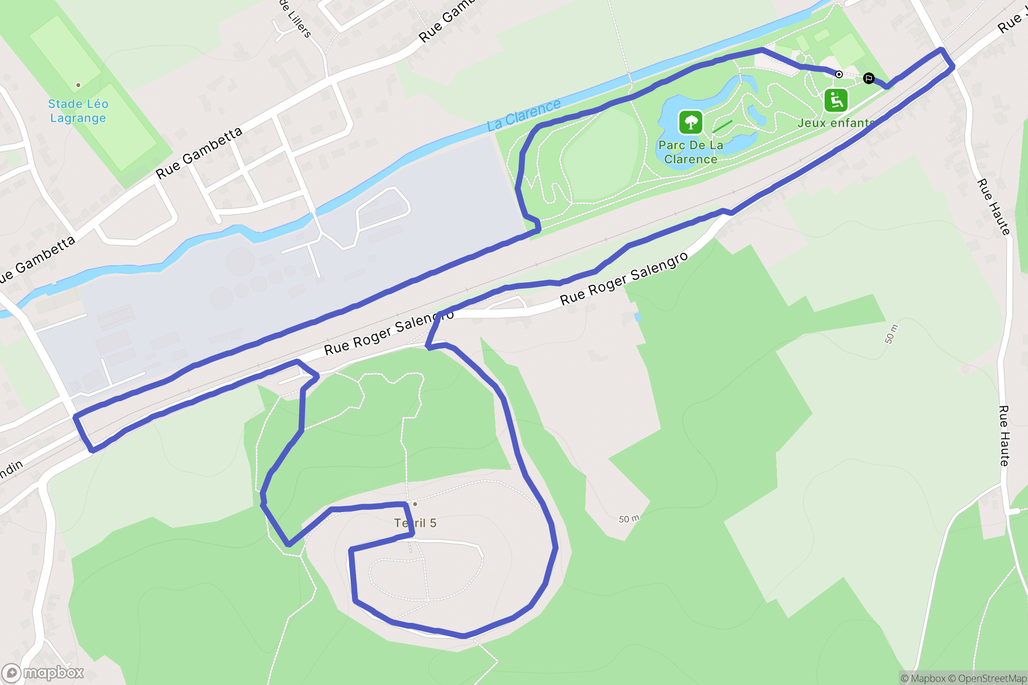 Lapugnoy : carte du parcours de randonnée - France