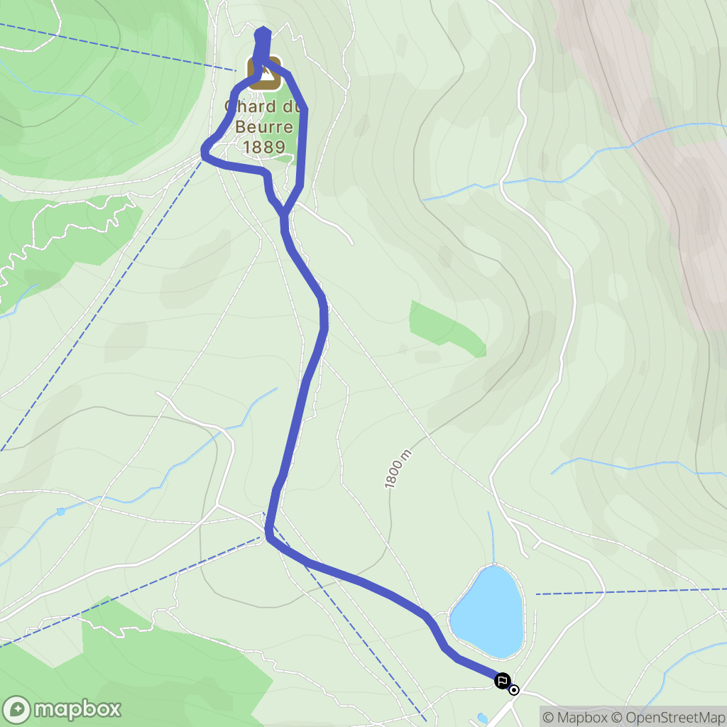 Hauteluce : carte du parcours de randonnée - France