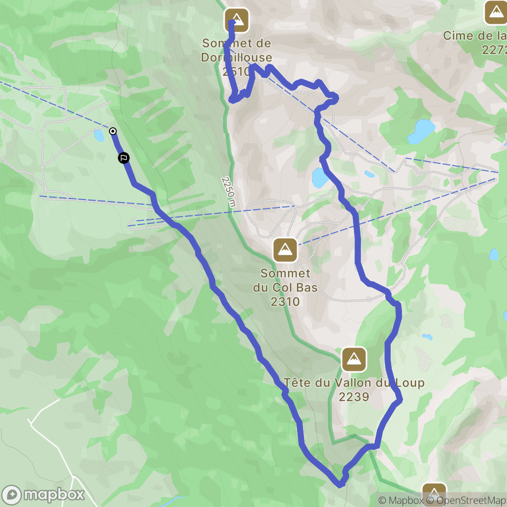Montclar : carte du parcours de randonnée - France