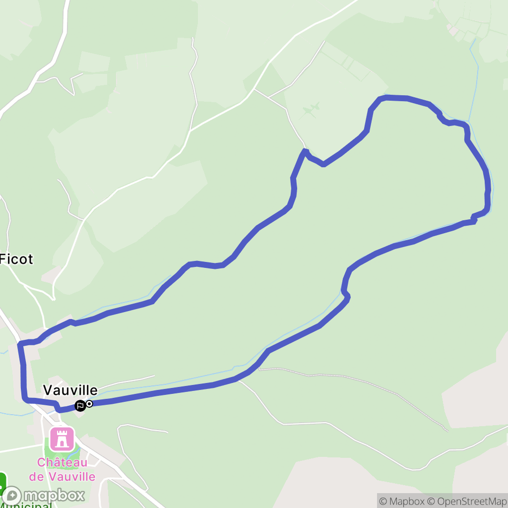 La Hague : carte du parcours de randonnée - France