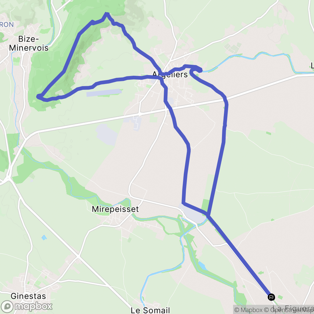 Sallèles-d'Aude : carte du parcours de randonnée - France