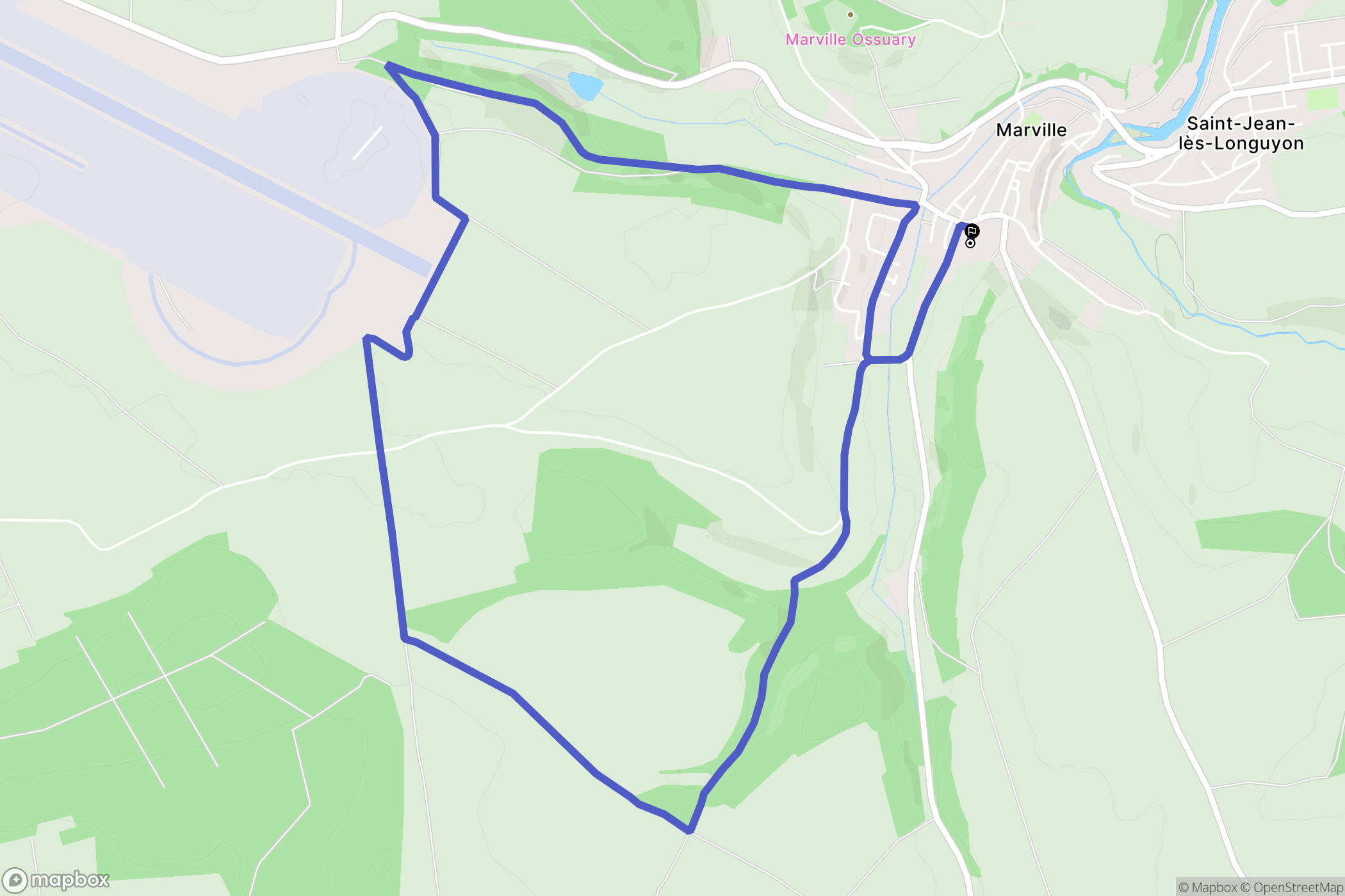 Marville : carte du parcours de randonnée - France