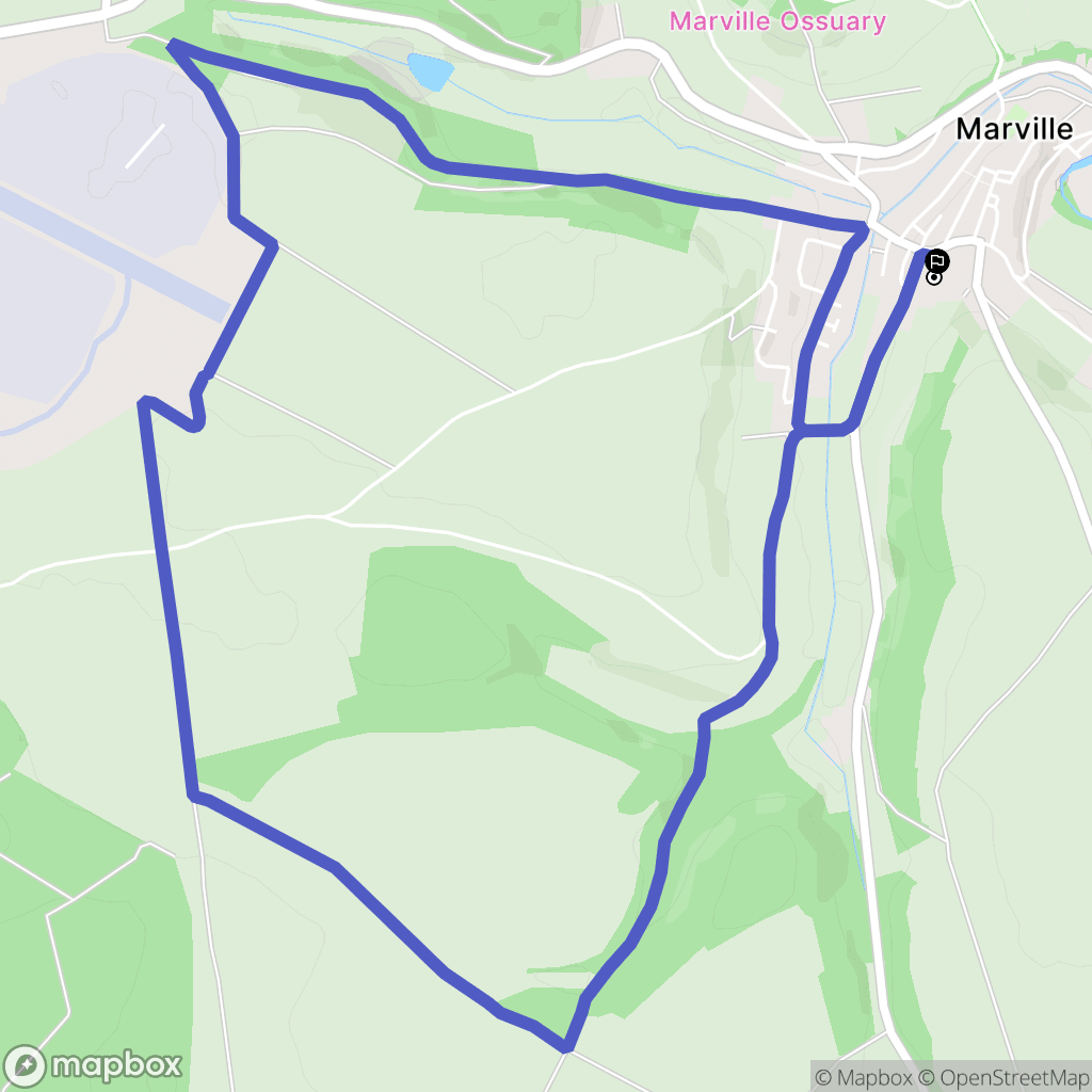 Marville : carte du parcours de randonnée - France
