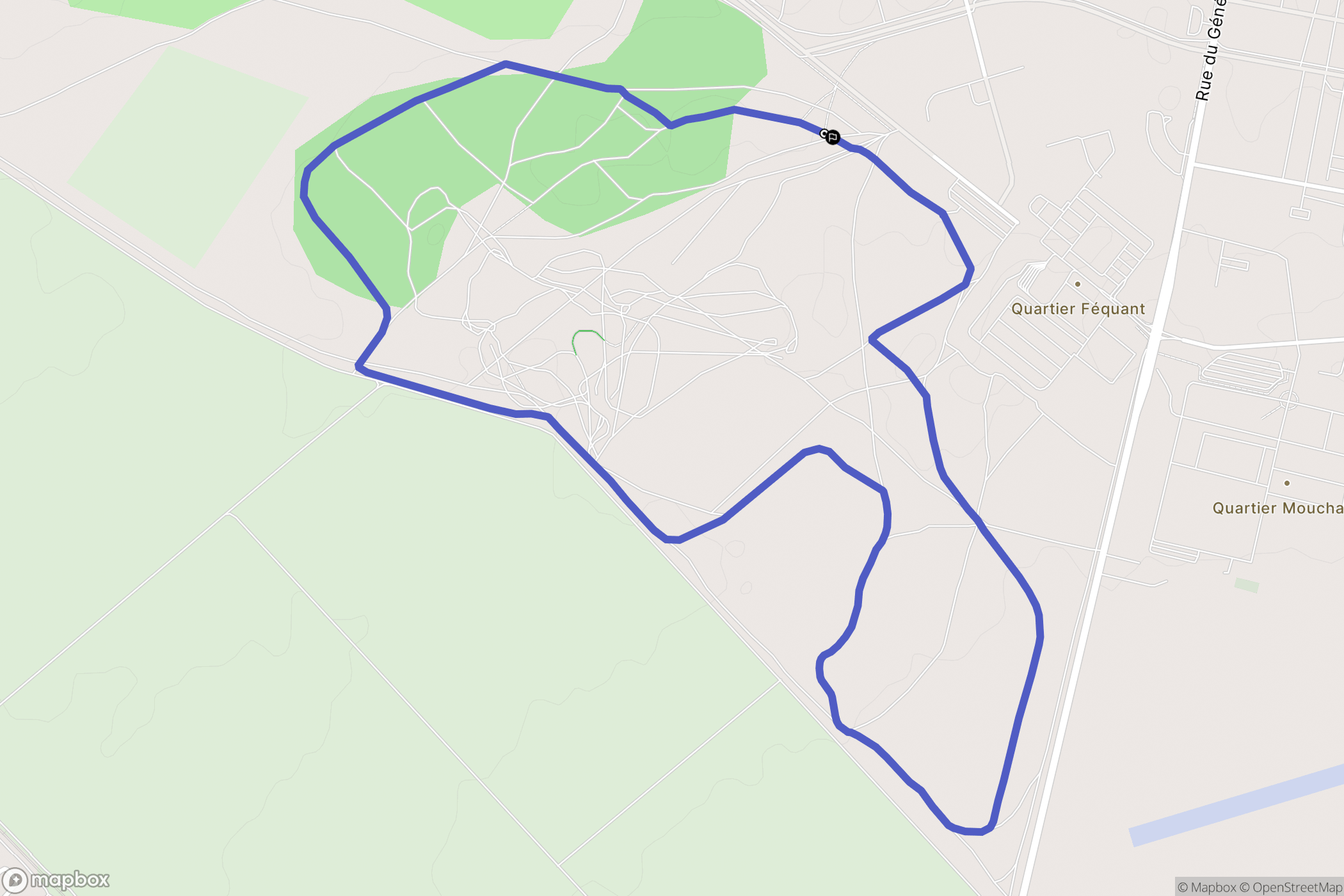Mourmelon-le-Petit : carte du parcours de randonnée - France