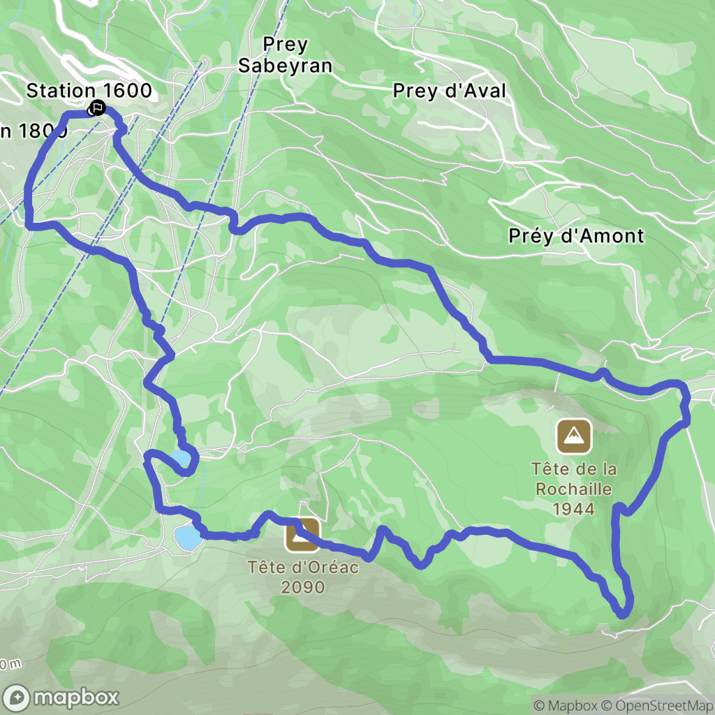 Puy-Saint-Vincent : carte du parcours de randonnée - France