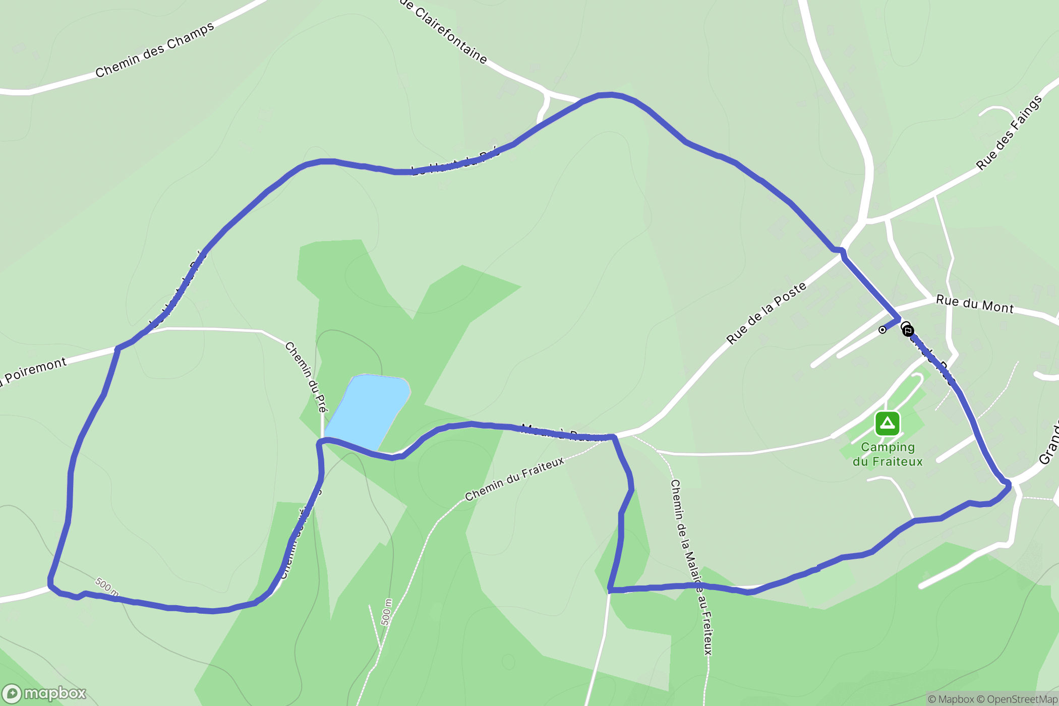 Plombières-les-Bains : carte du parcours de randonnée - France