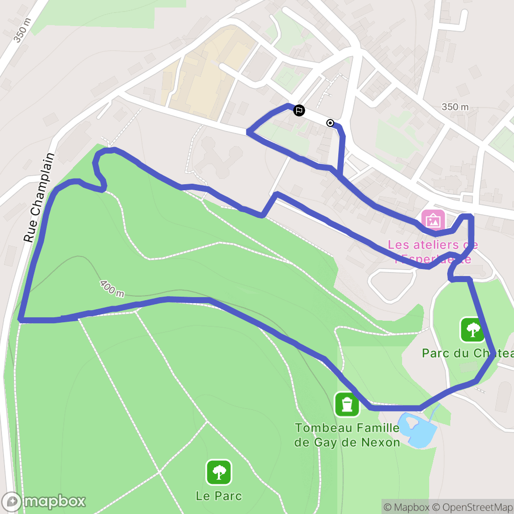 Nexon : carte du parcours de randonnée - France