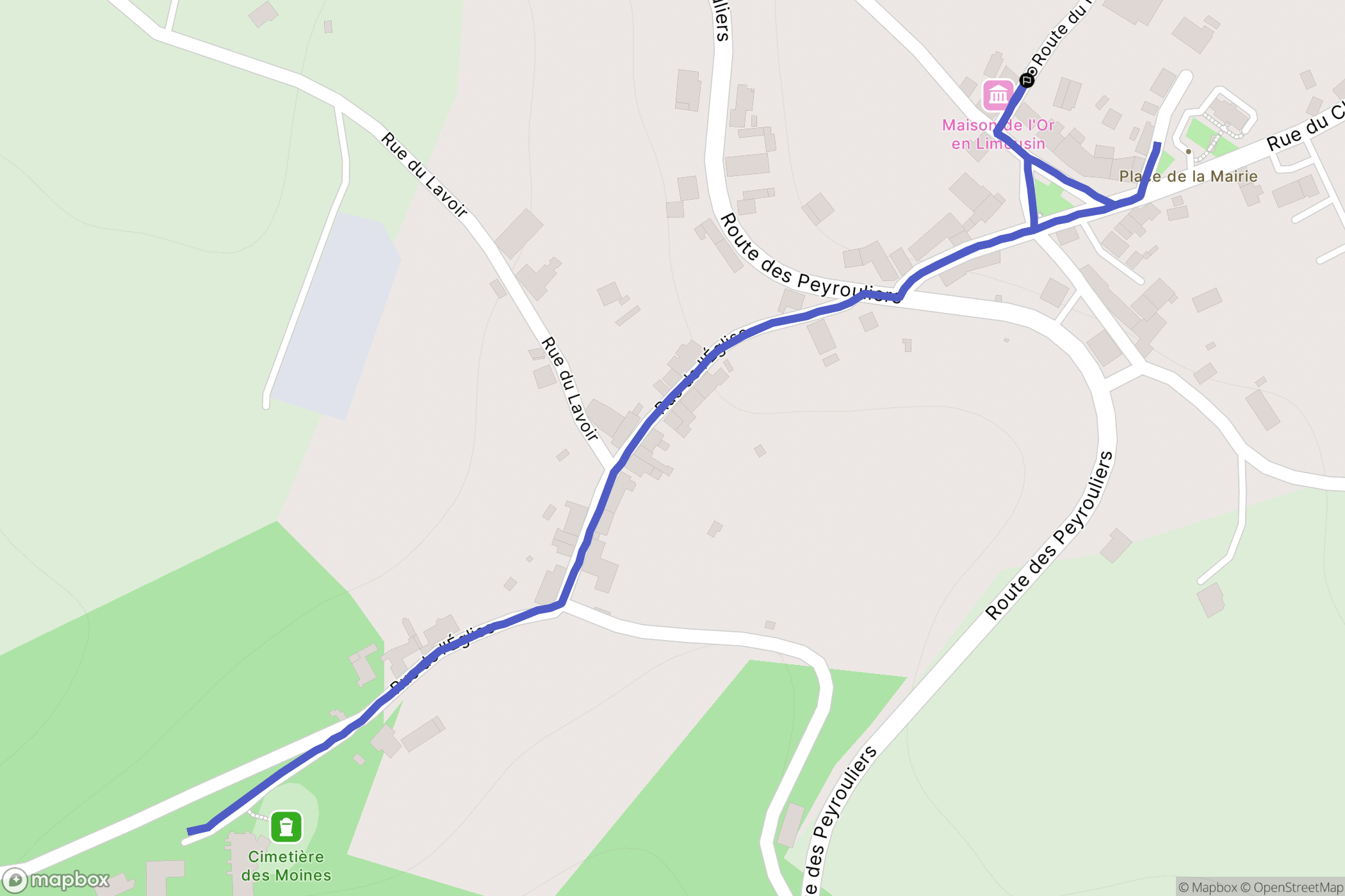 Le Chalard : carte du parcours de randonnée - France