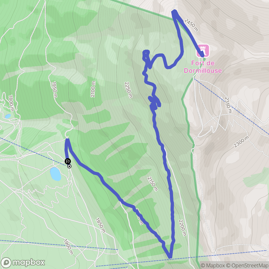 Montclar : carte du parcours de randonnée - France