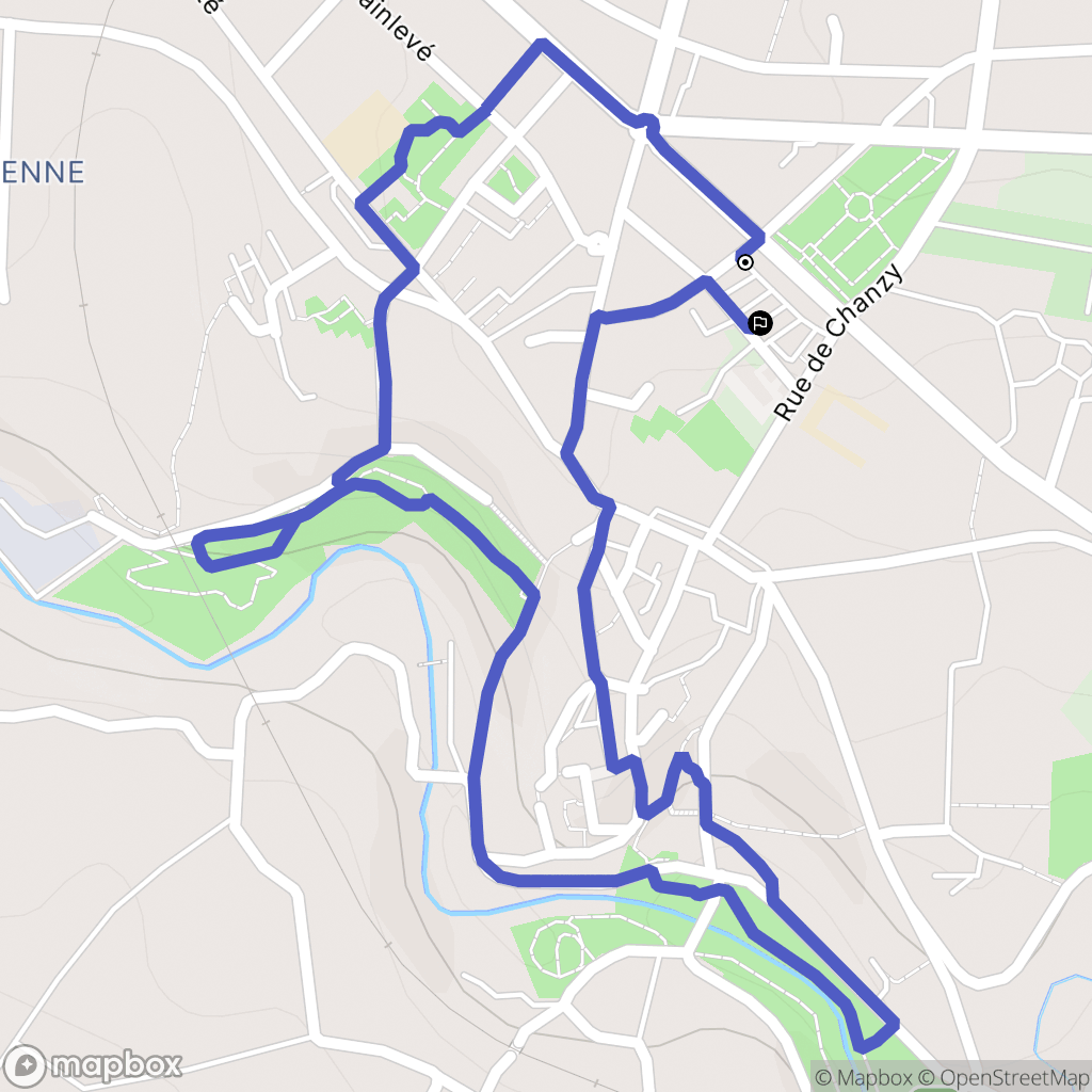 Bellac : carte du parcours de randonnée - France