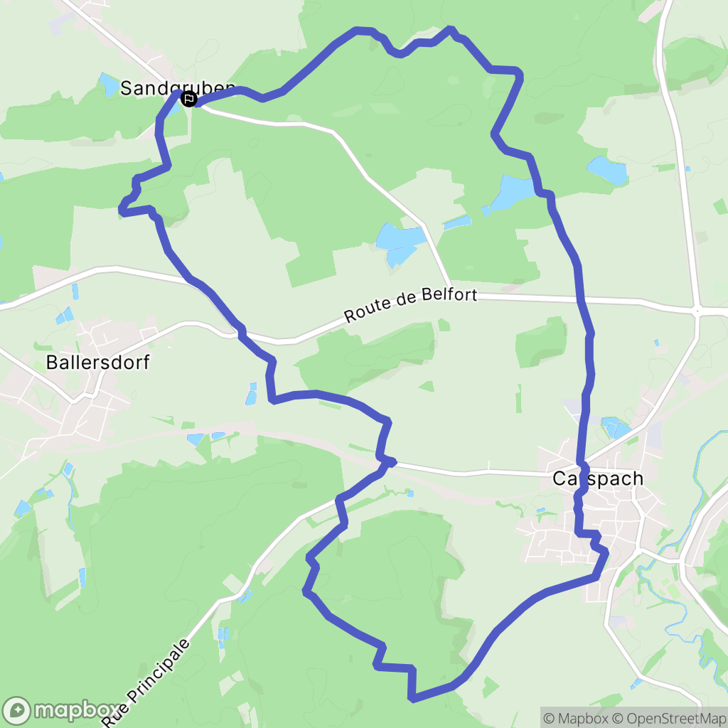 Hagenbach : carte du parcours de randonnée - France