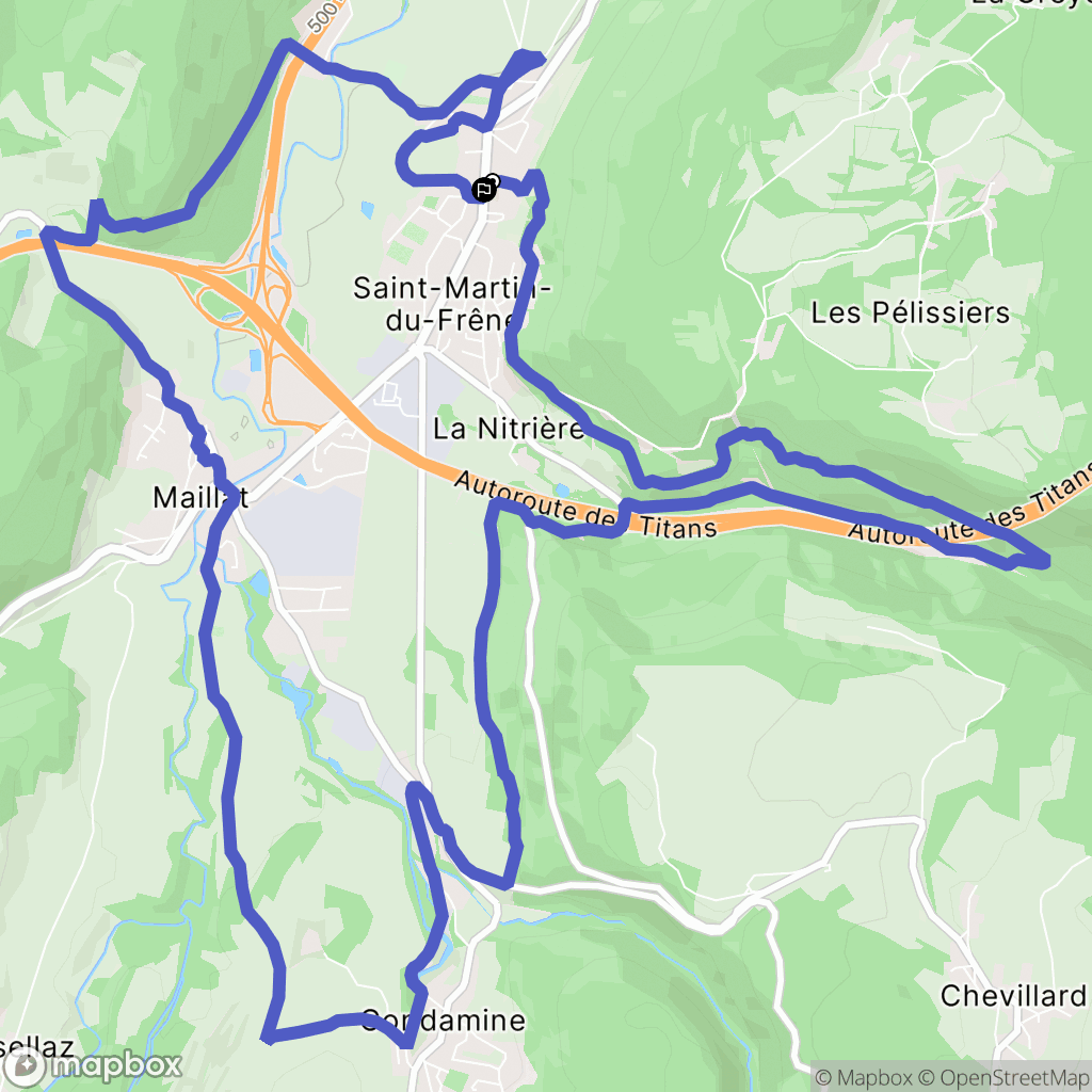 Saint-Martin-du-Fresne : carte du parcours de randonnée - France