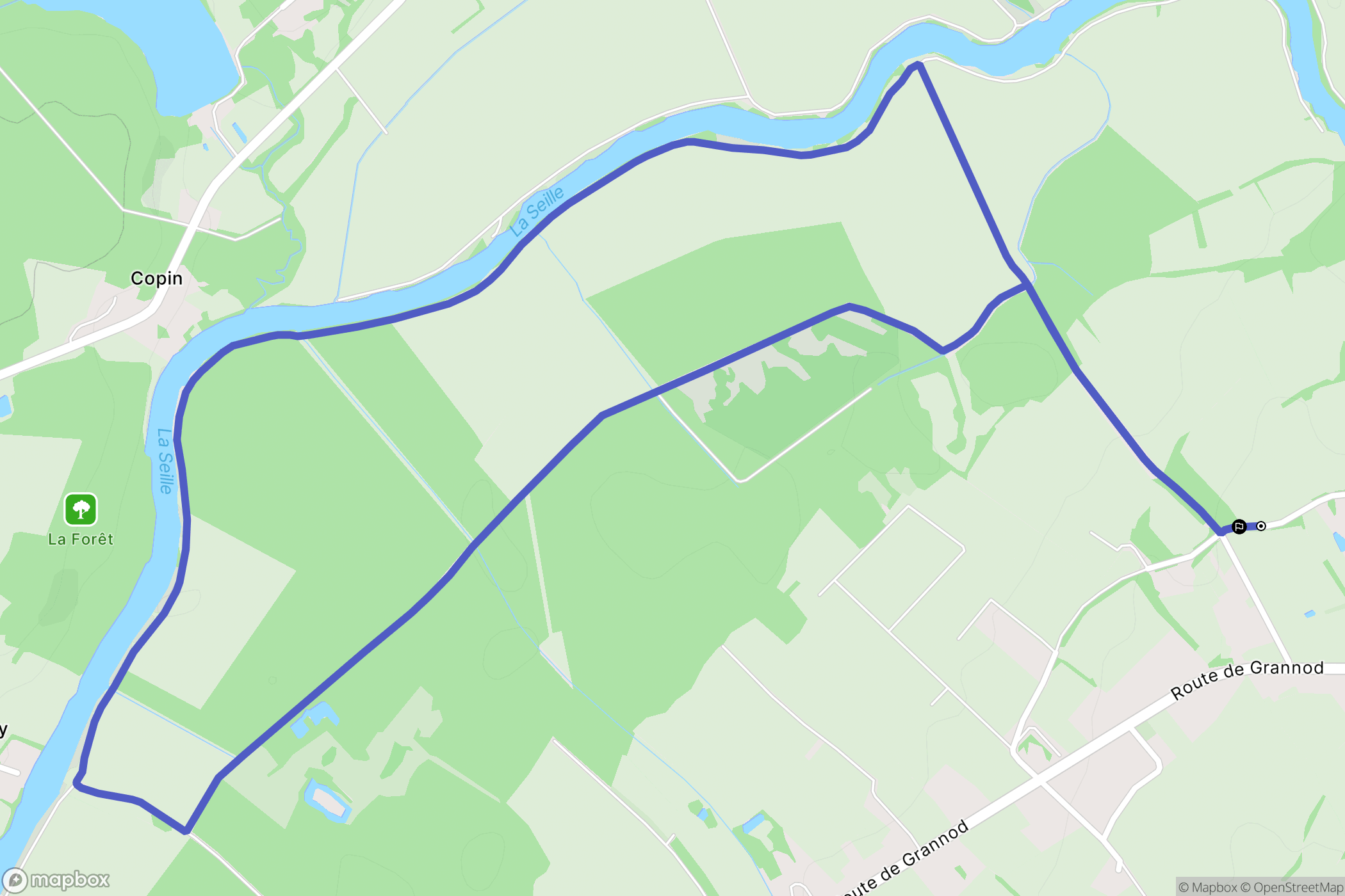 Sornay : carte du parcours de randonnée - France