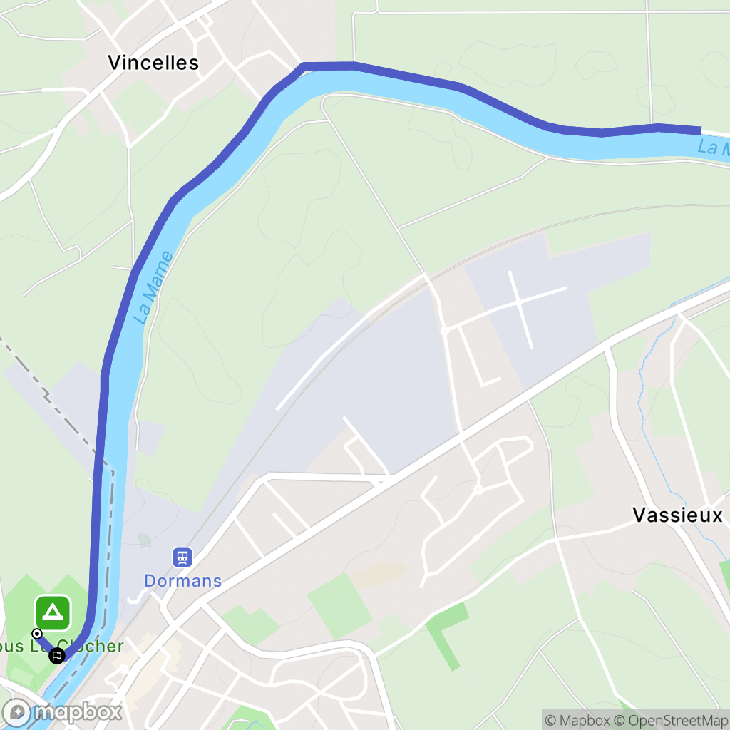 Trélou-sur-Marne : carte du parcours de randonnée - France