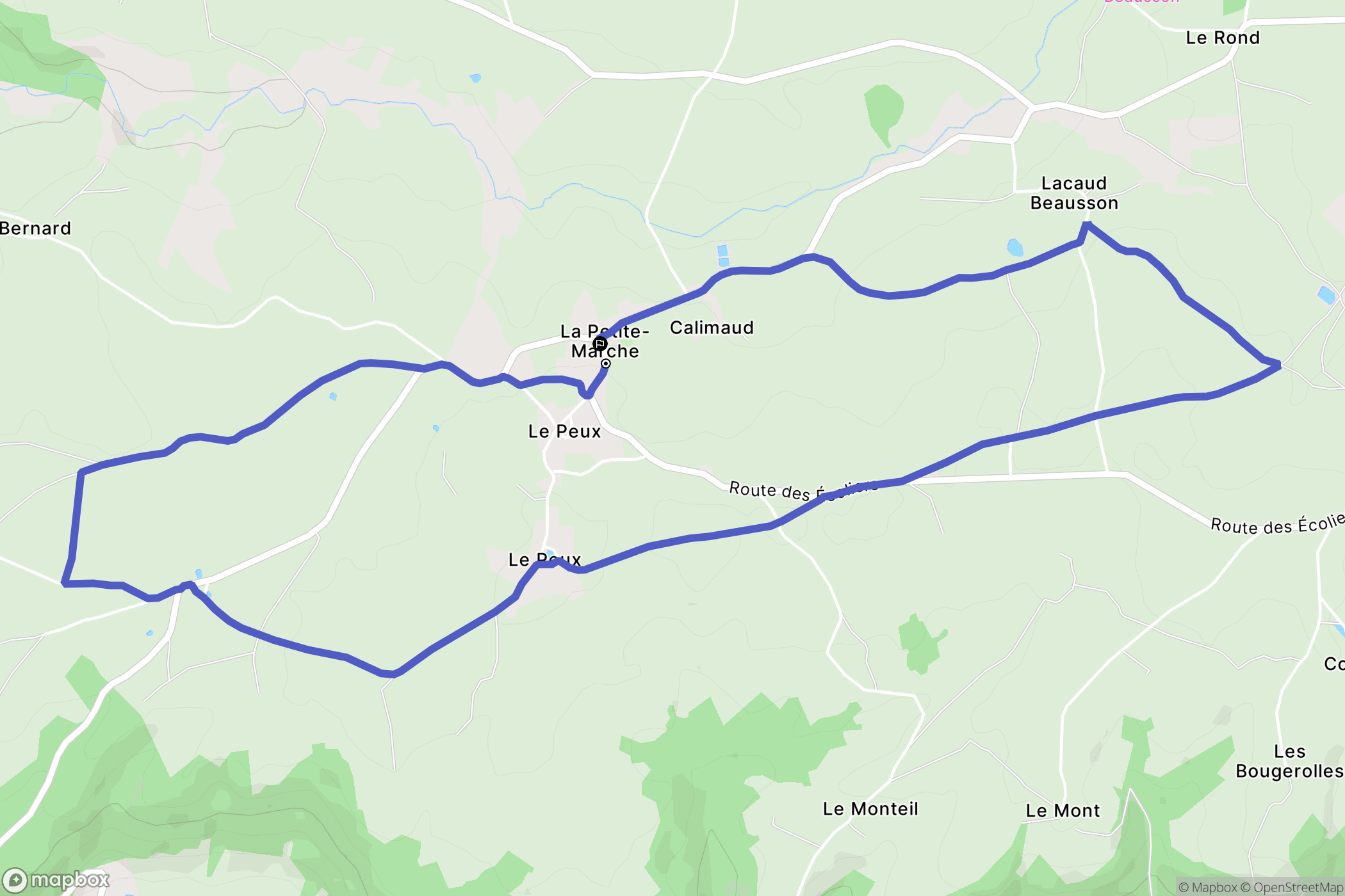 La Petite-Marche : carte du parcours de randonnée - France