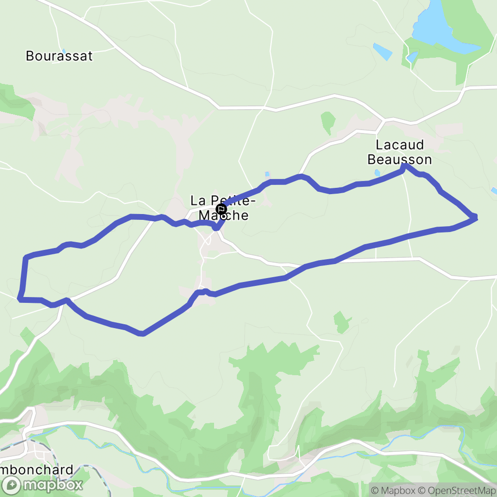 La Petite-Marche : carte du parcours de randonnée - France