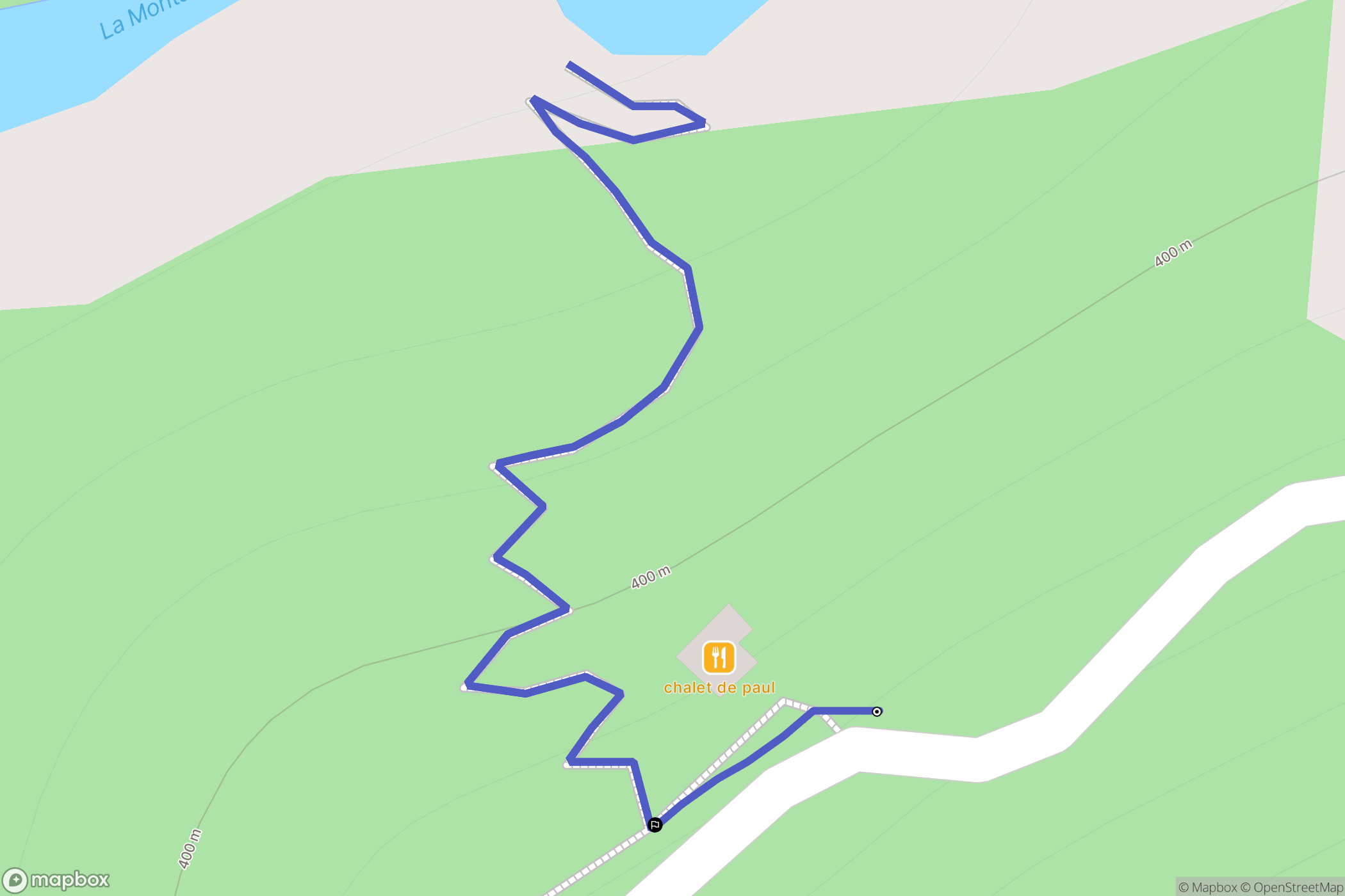 Gimel les Cascades : carte du parcours de randonnée - France