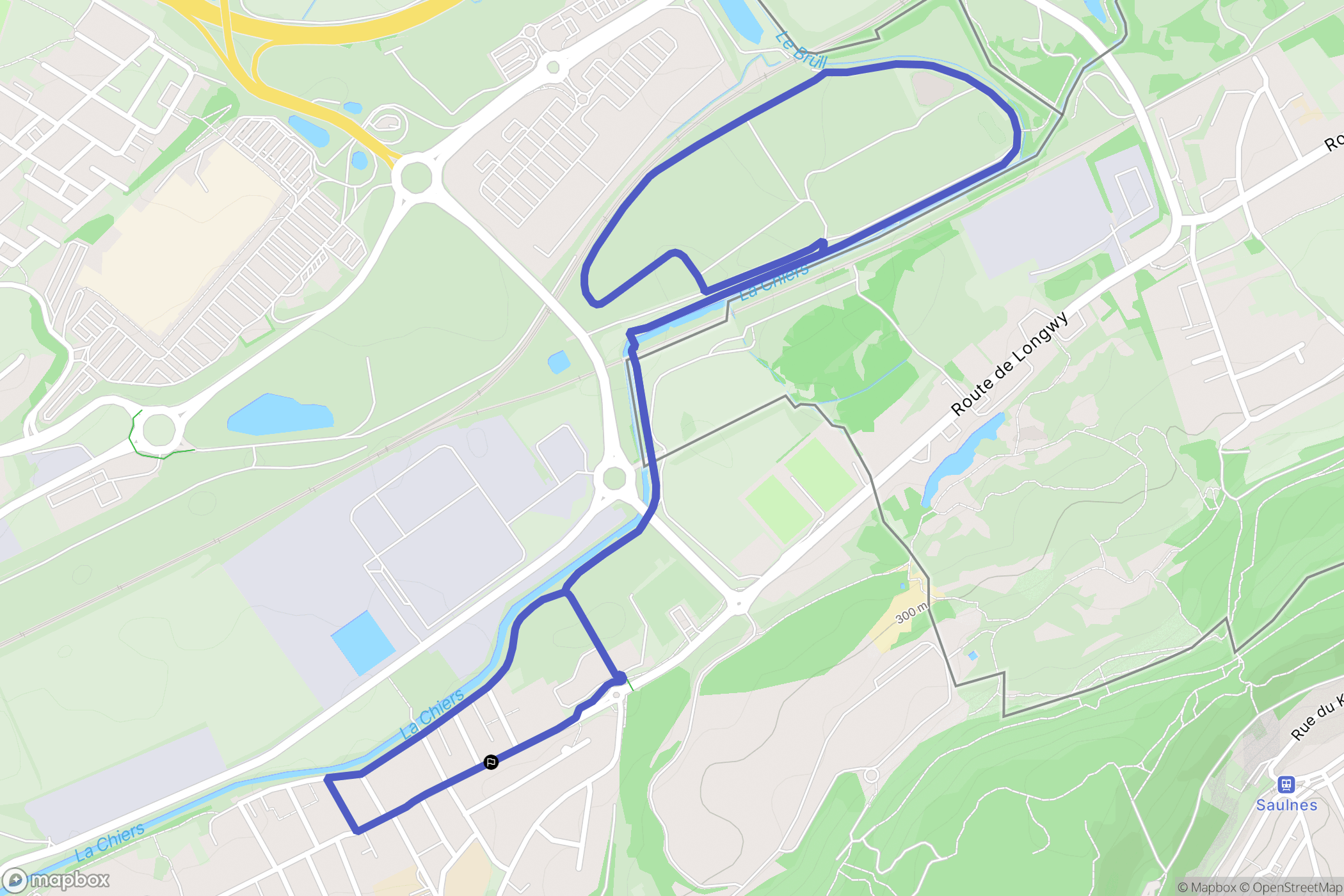 Longlaville : carte du parcours de randonnée - France