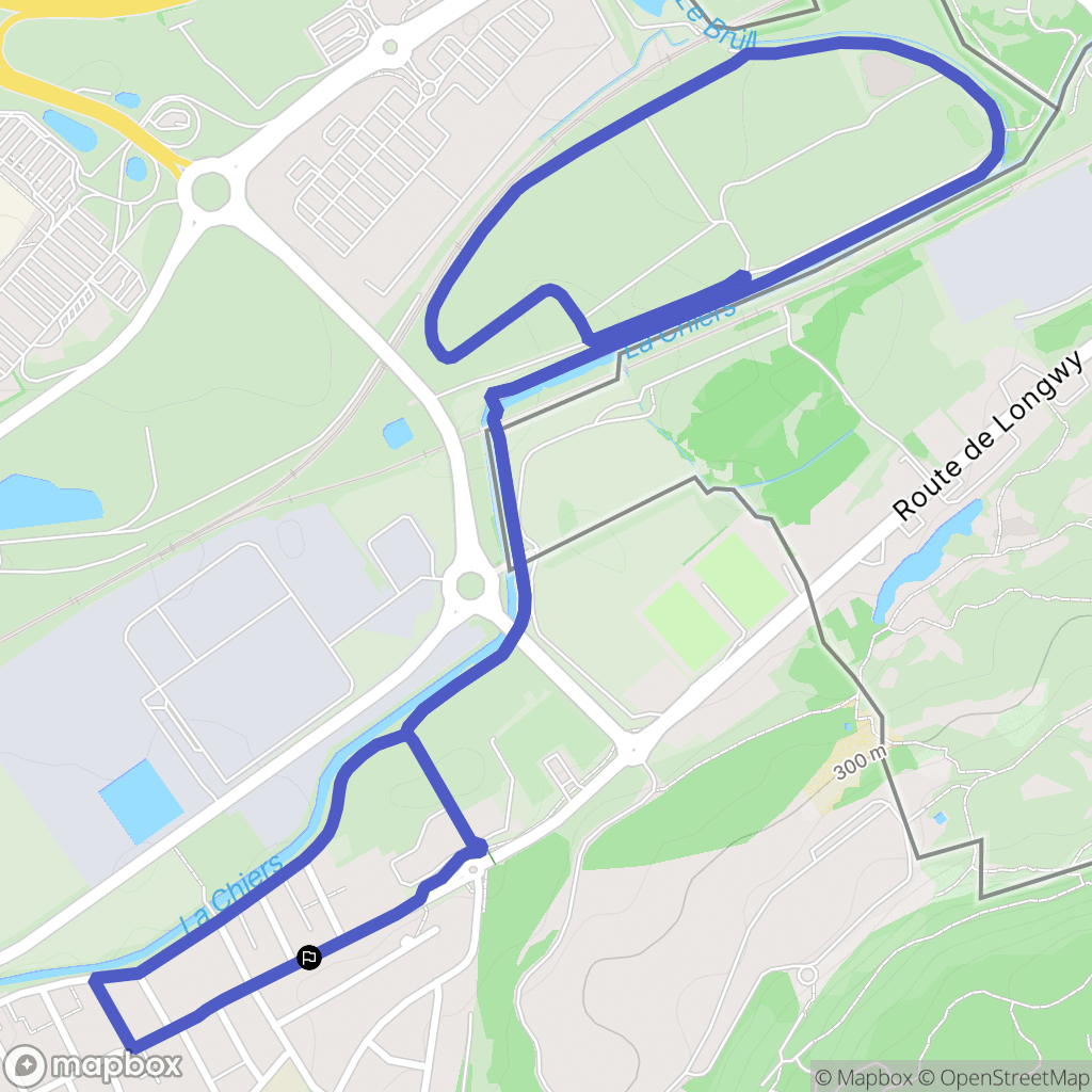 Longlaville : carte du parcours de randonnée - France