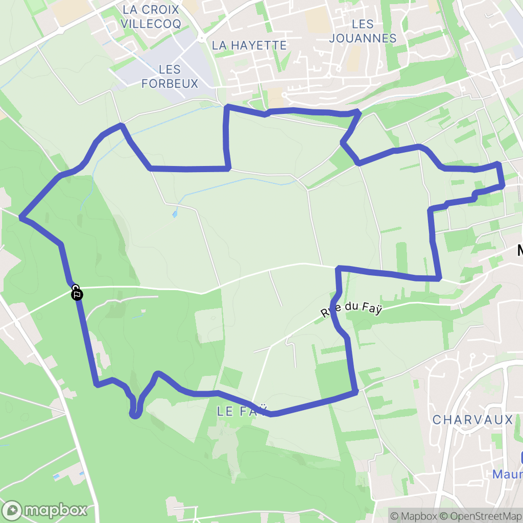 Triel-sur-Seine : carte du parcours de randonnée - France
