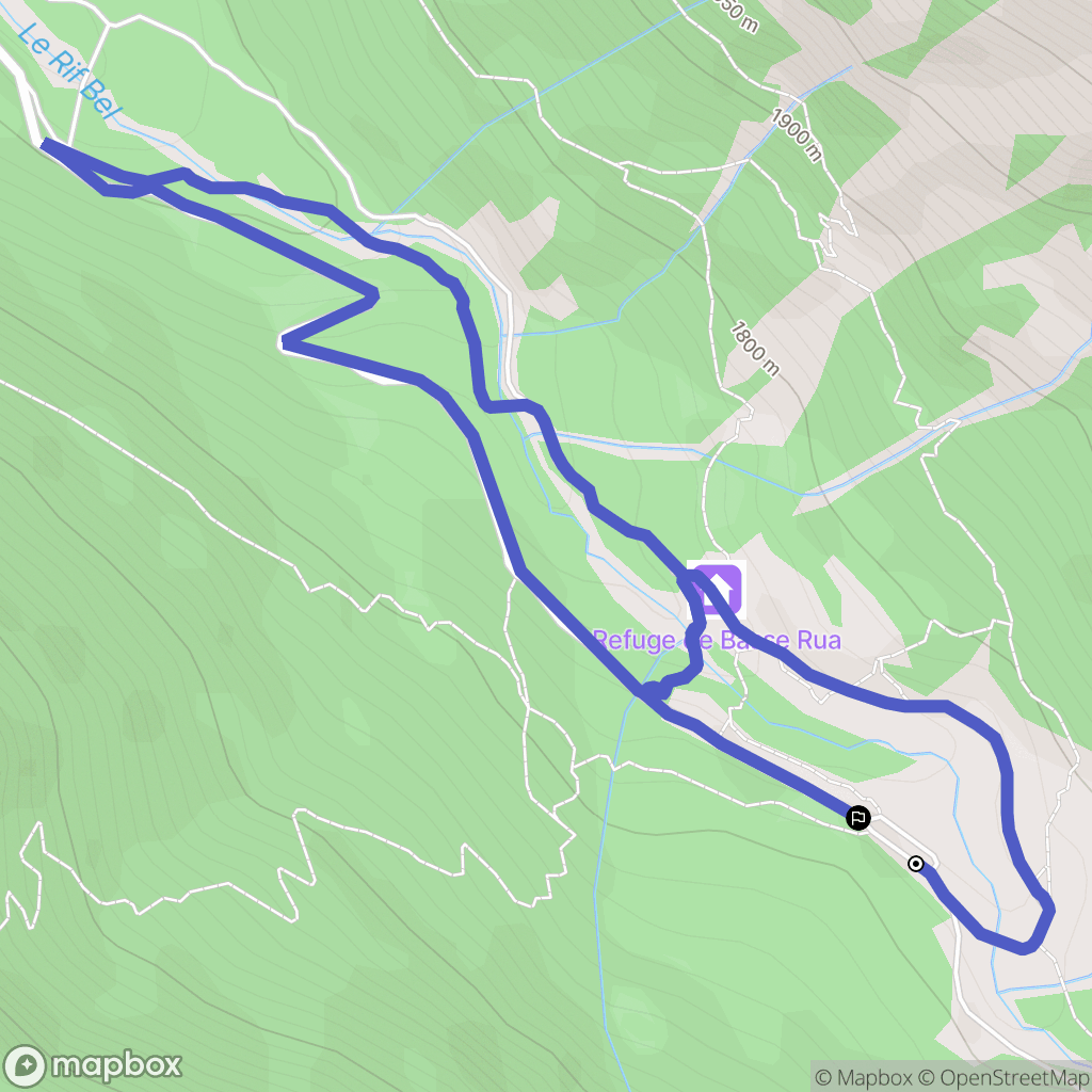 Vars : carte du parcours de randonnée - France