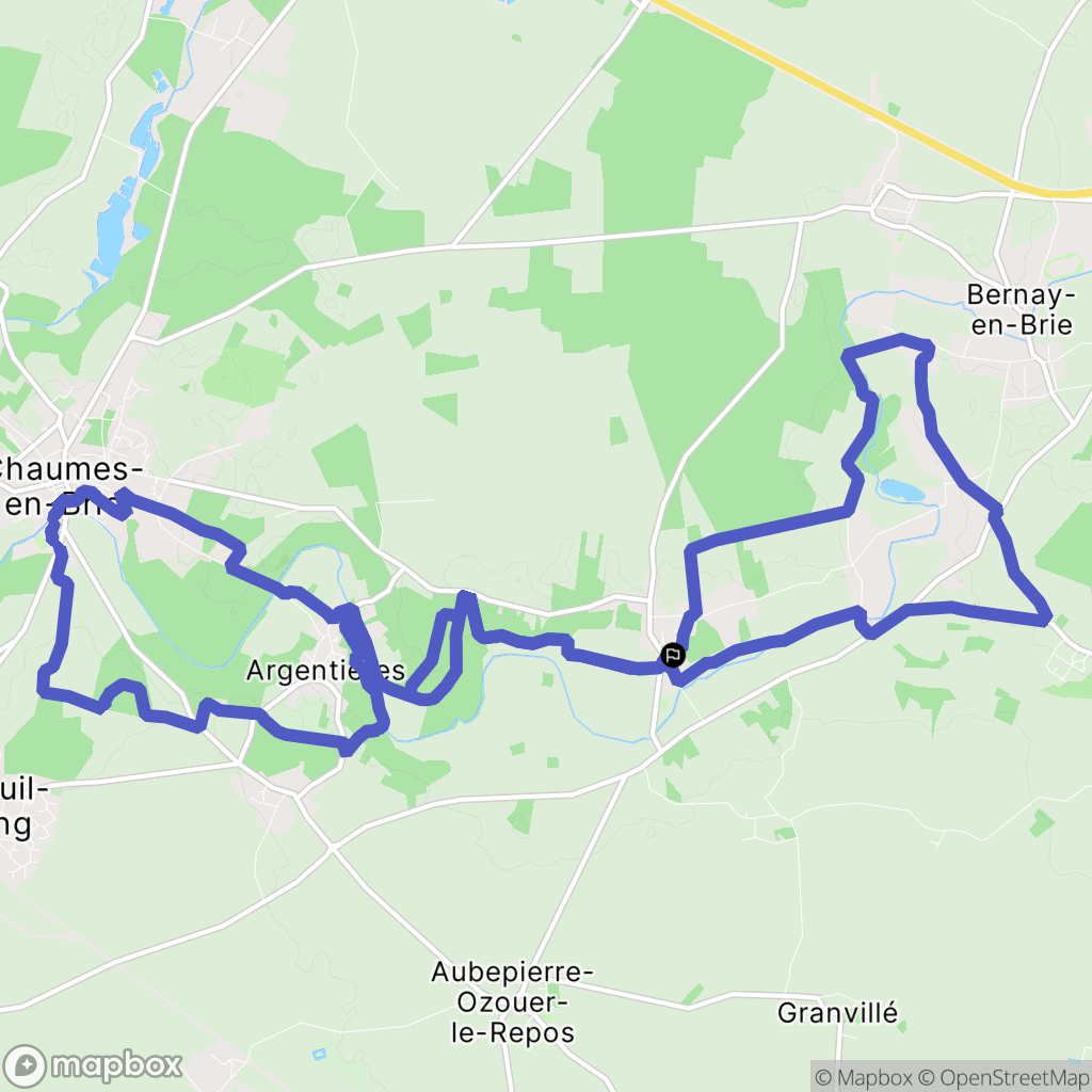 Courtomer : carte du parcours de randonnée - France
