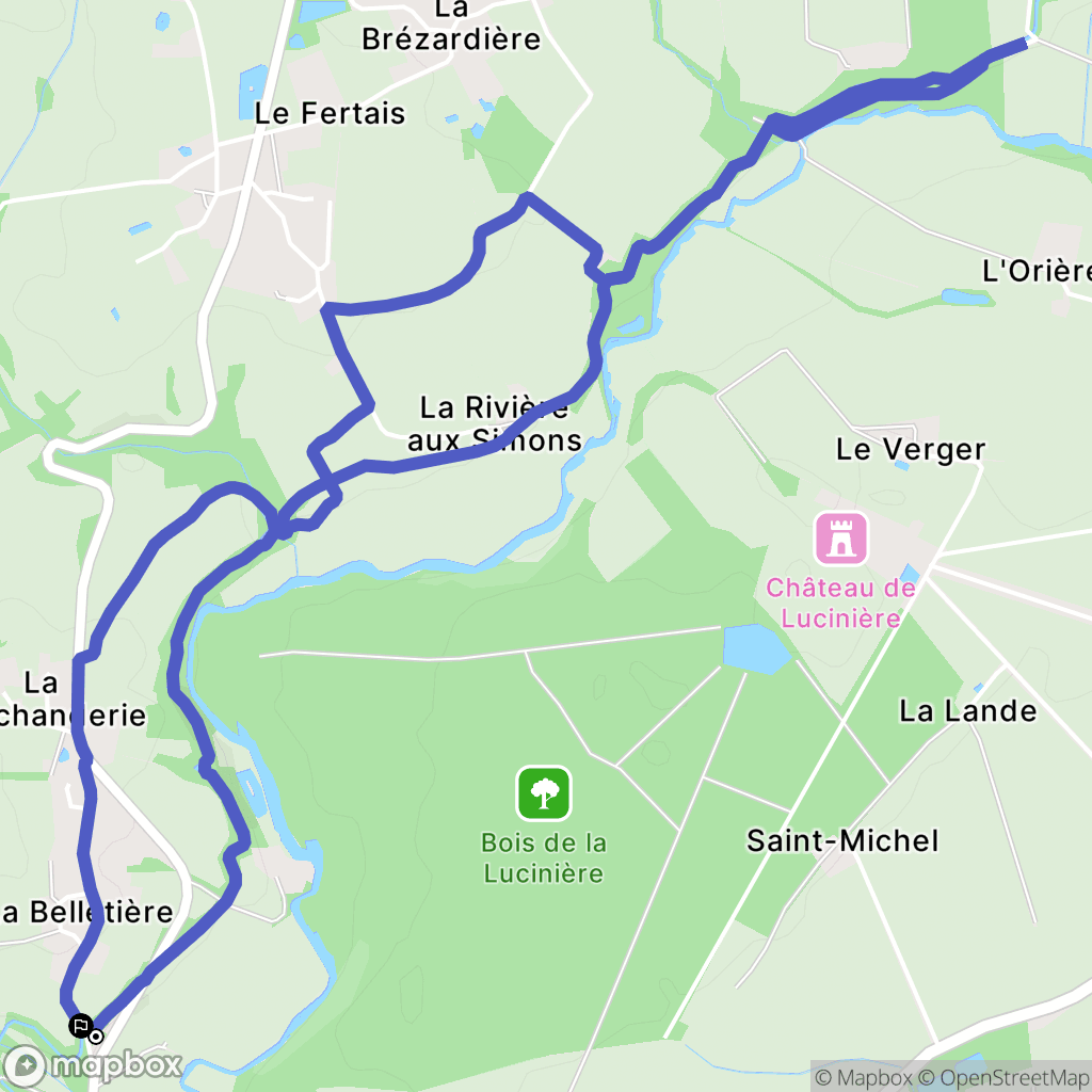 Nort-sur-Erdre : carte du parcours de randonnée - France