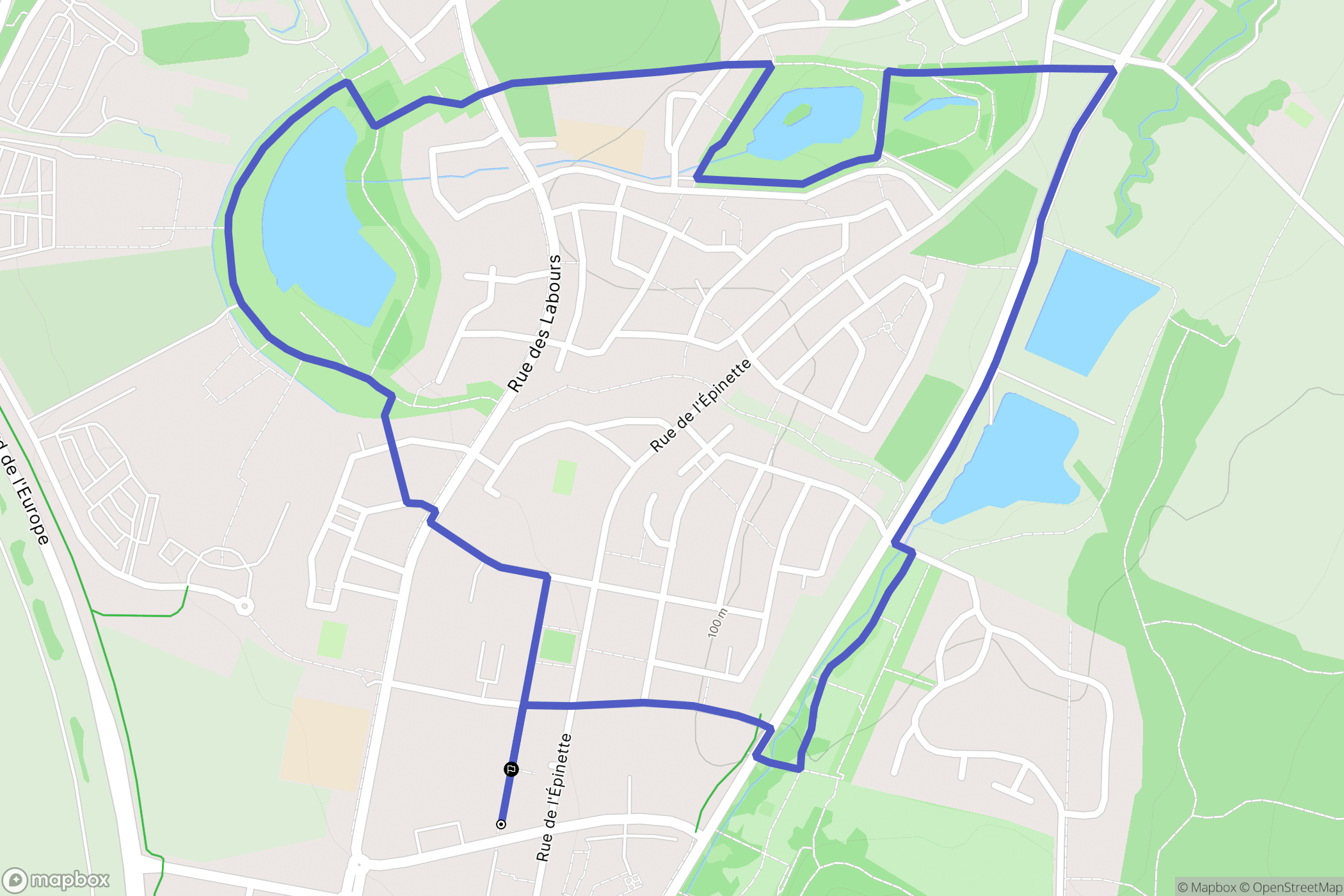 Magny-le-Hongre : carte du parcours de randonnée - France