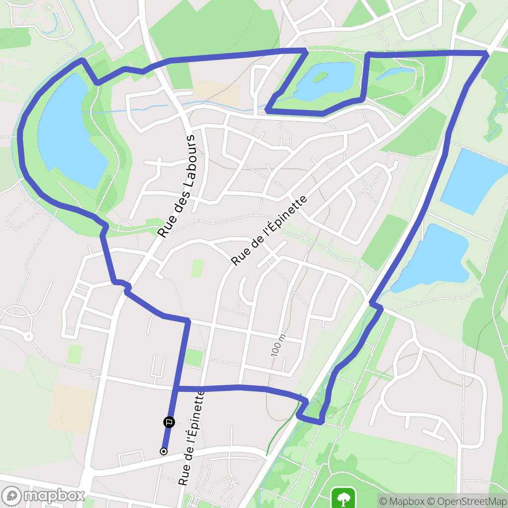 Magny-le-Hongre : carte du parcours de randonnée - France
