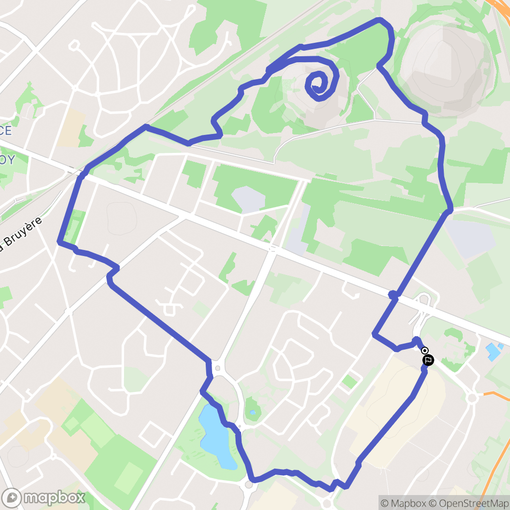 Noyelles-Godault : carte du parcours de randonnée - France