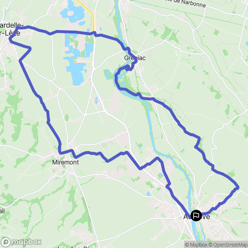 Auterive : carte du parcours de randonnée - France