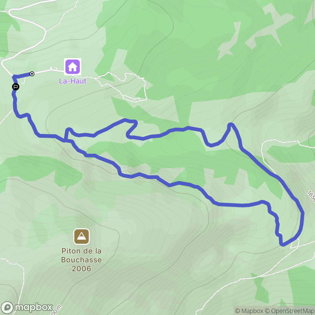 Faverges : carte du parcours de randonnée - France