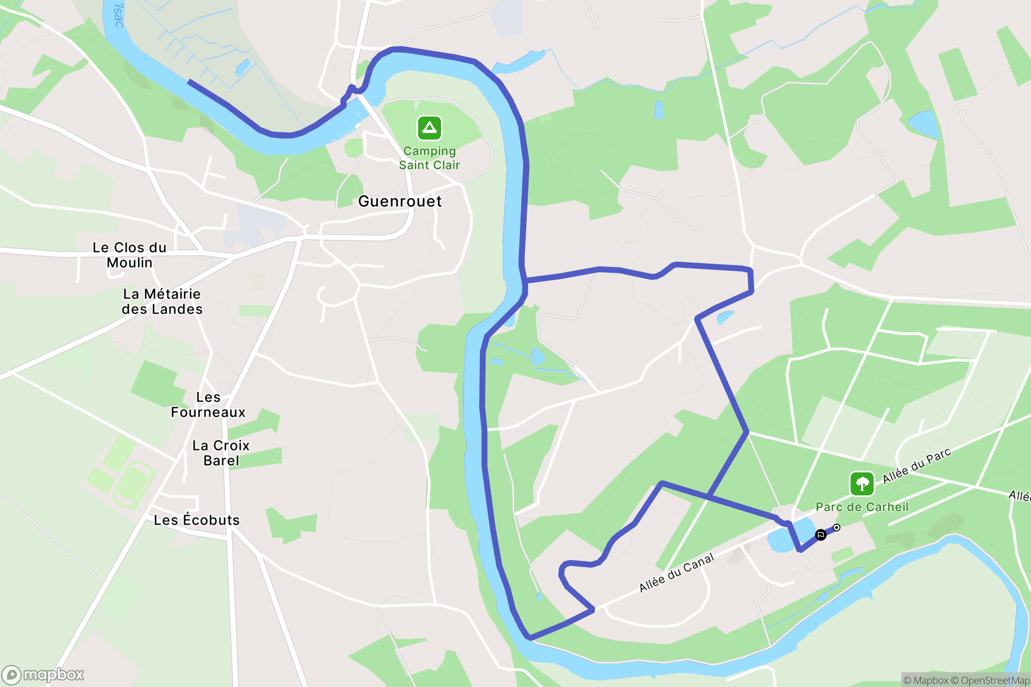Plesse : carte du parcours de randonnée - France