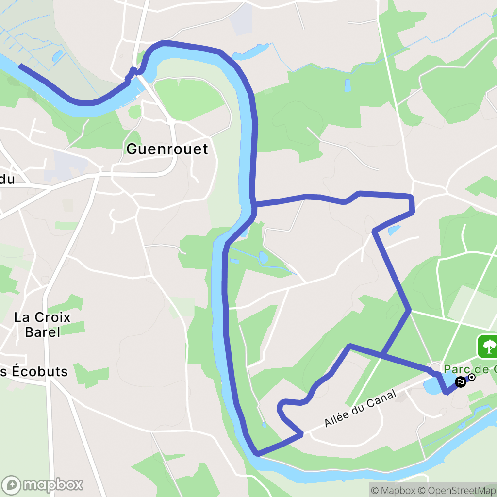 Plesse : carte du parcours de randonnée - France