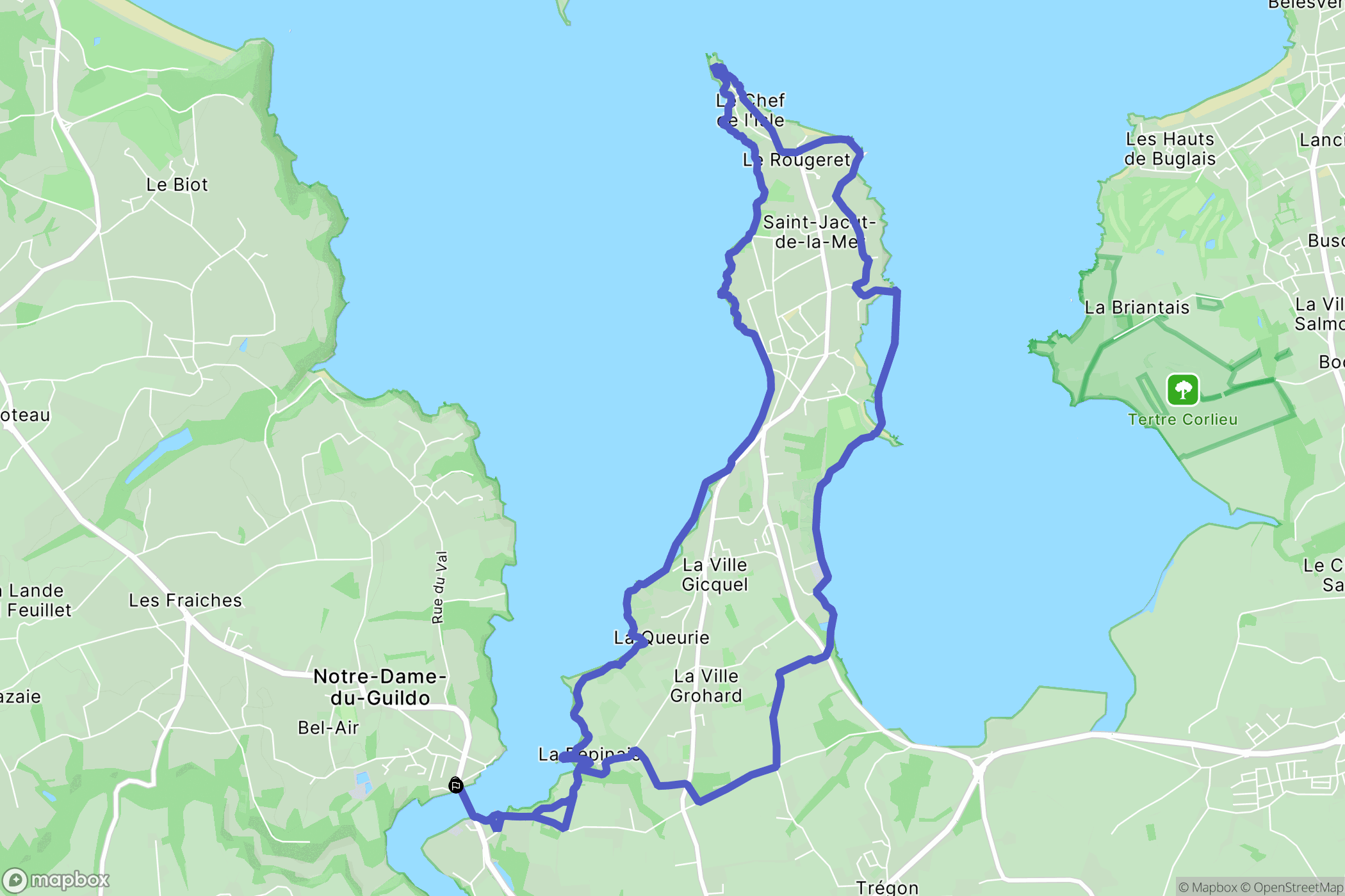 Notre-Dame-du-Guildo : carte du parcours de randonnée - France