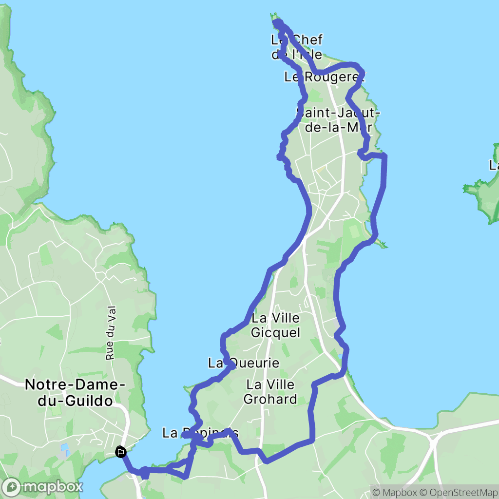 Notre-Dame-du-Guildo : carte du parcours de randonnée - France