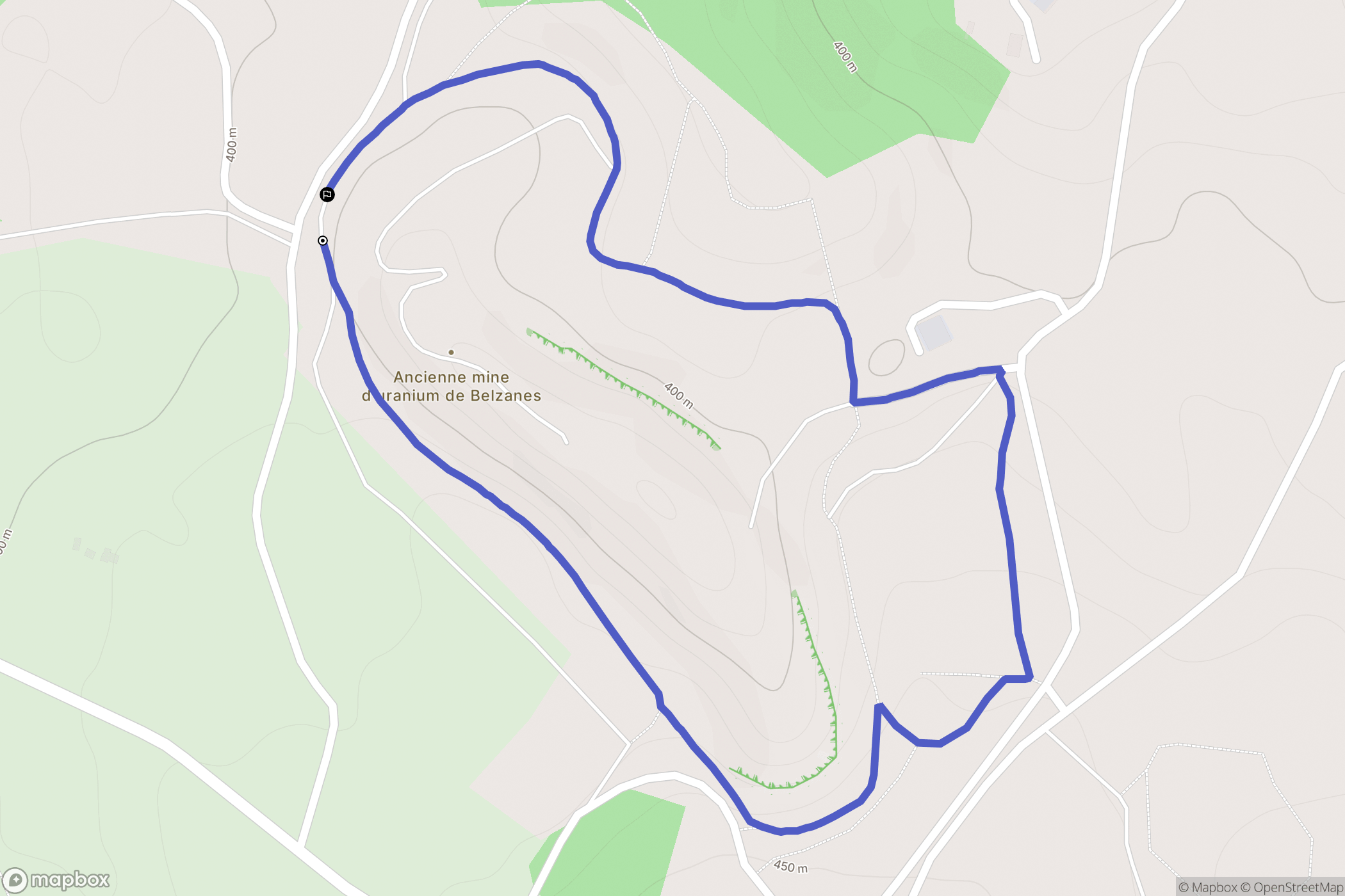 Bessines-sur-Gartempe : carte du parcours de randonnée - France