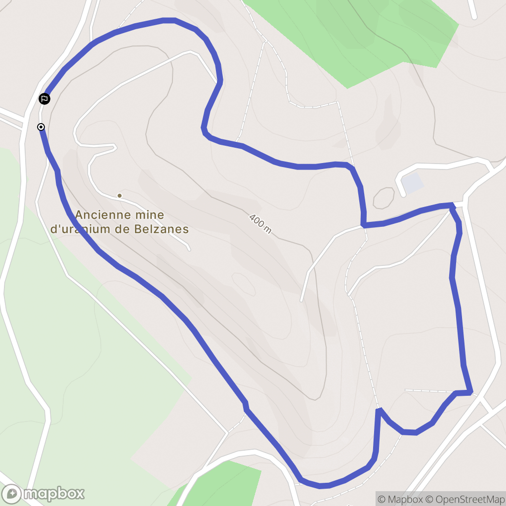 Bessines-sur-Gartempe : carte du parcours de randonnée - France